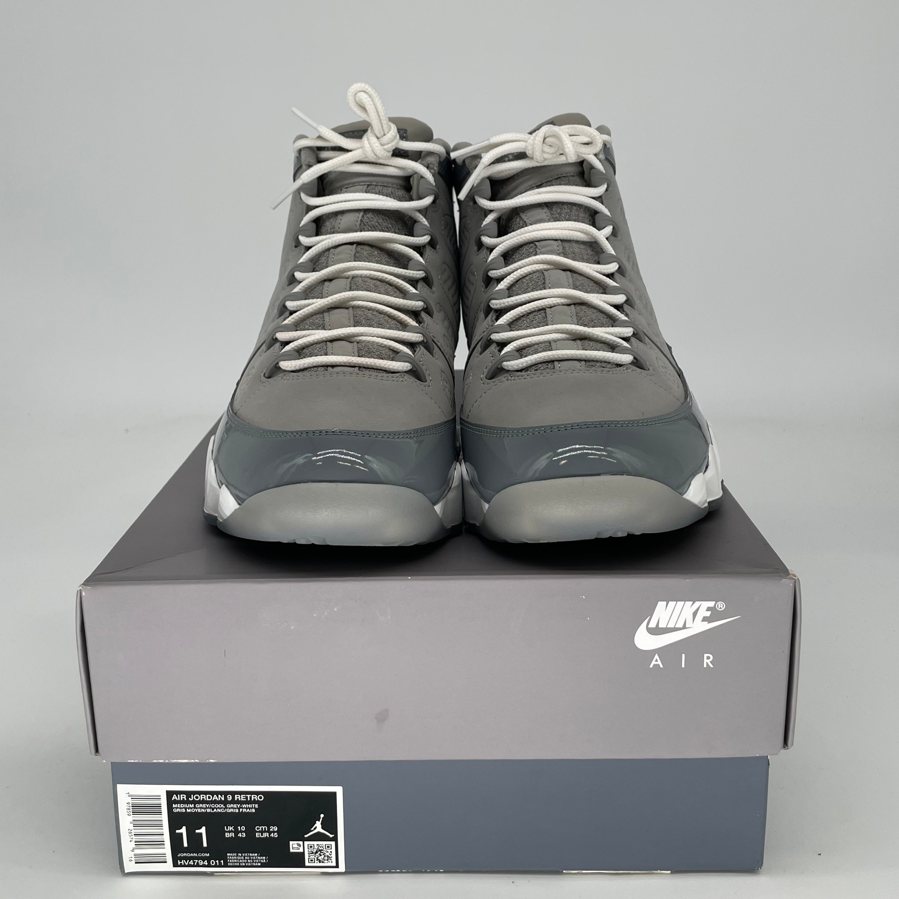 AIR JORDAN 9 COOL GREY SIZE 11/12.5W HV4794-011
