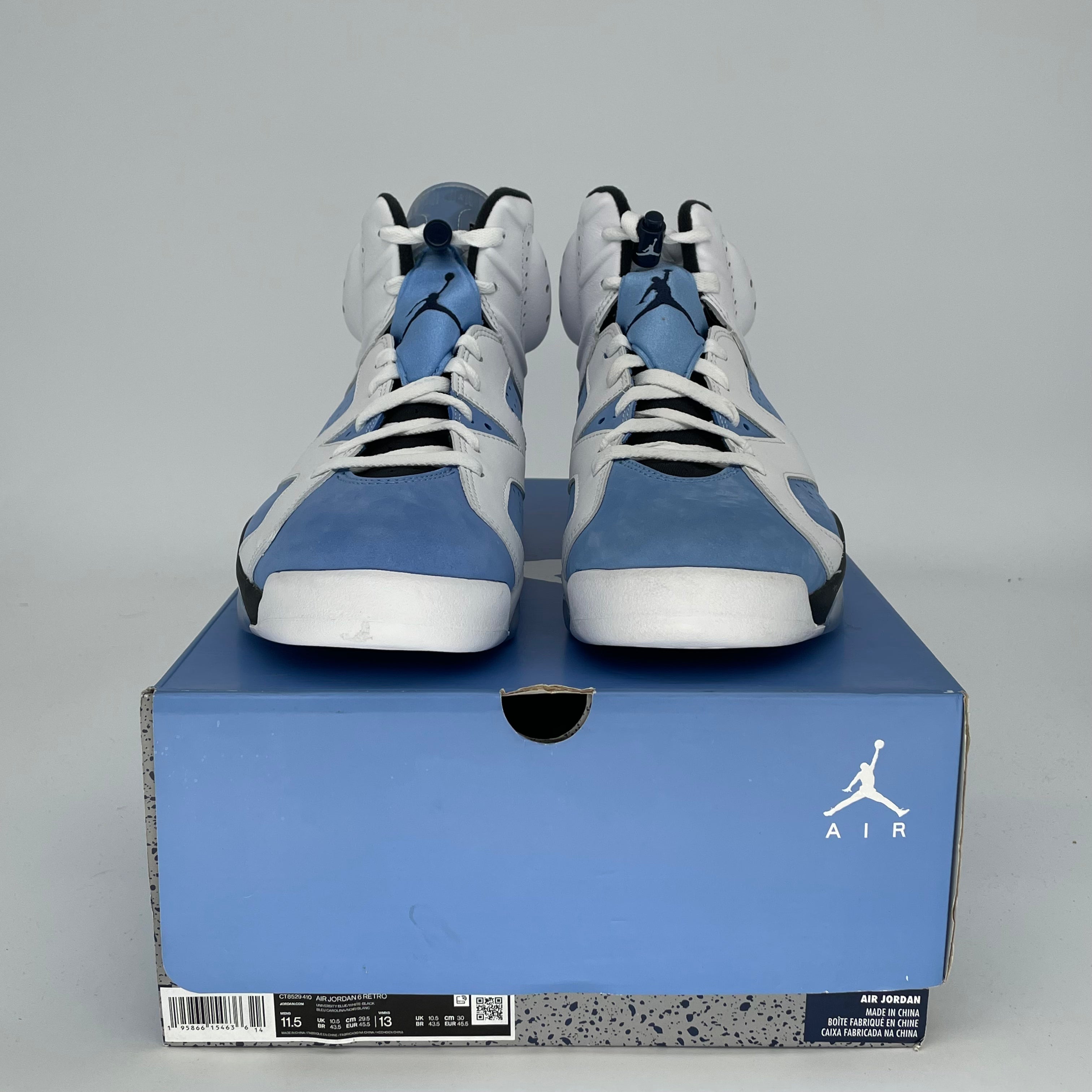 AIR JORDAN 6 UNC WHITE SIZE 11.5 CT8529-410