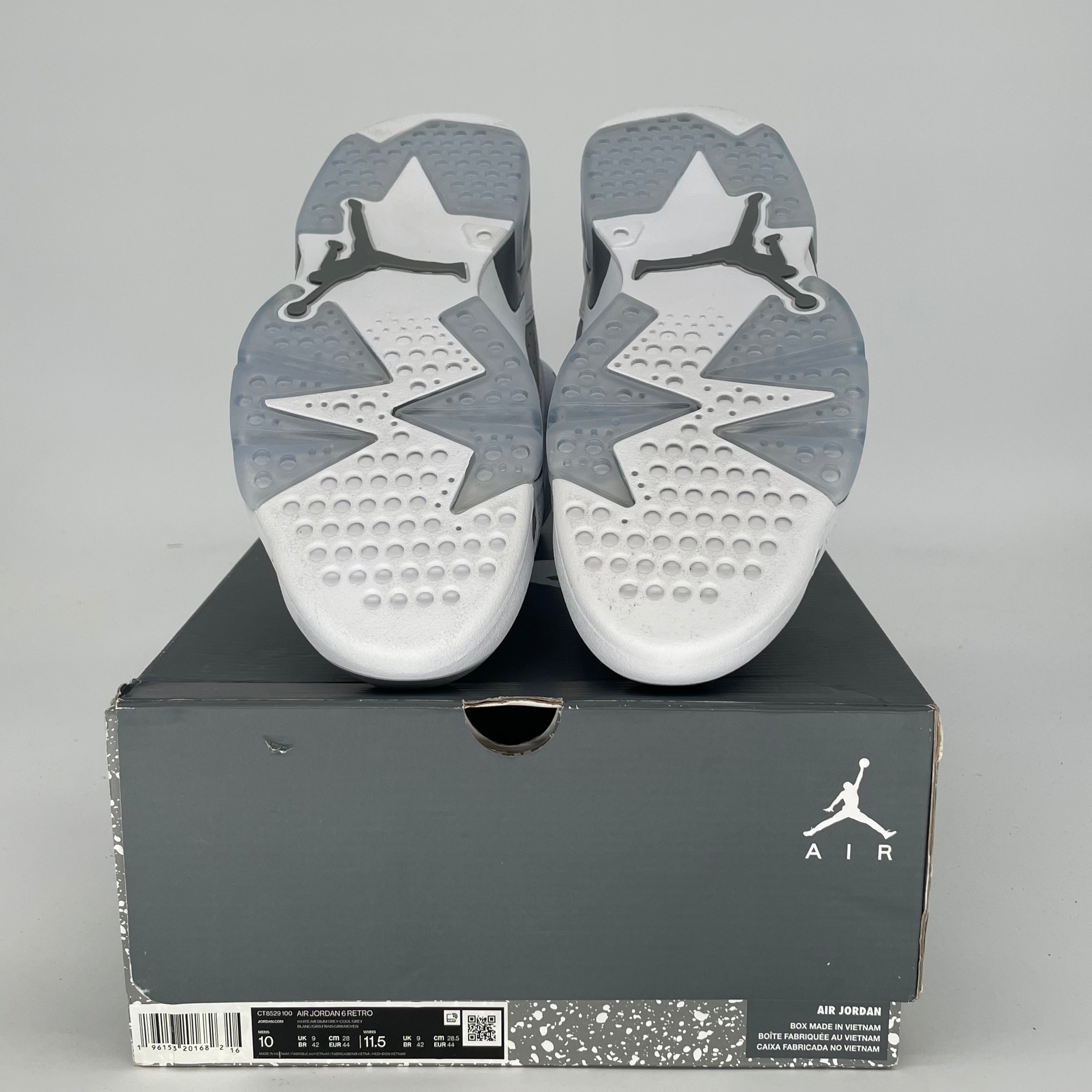 AIR JORDAN 6 COOL GREY CT8529-100 SIZE 10/11.5W