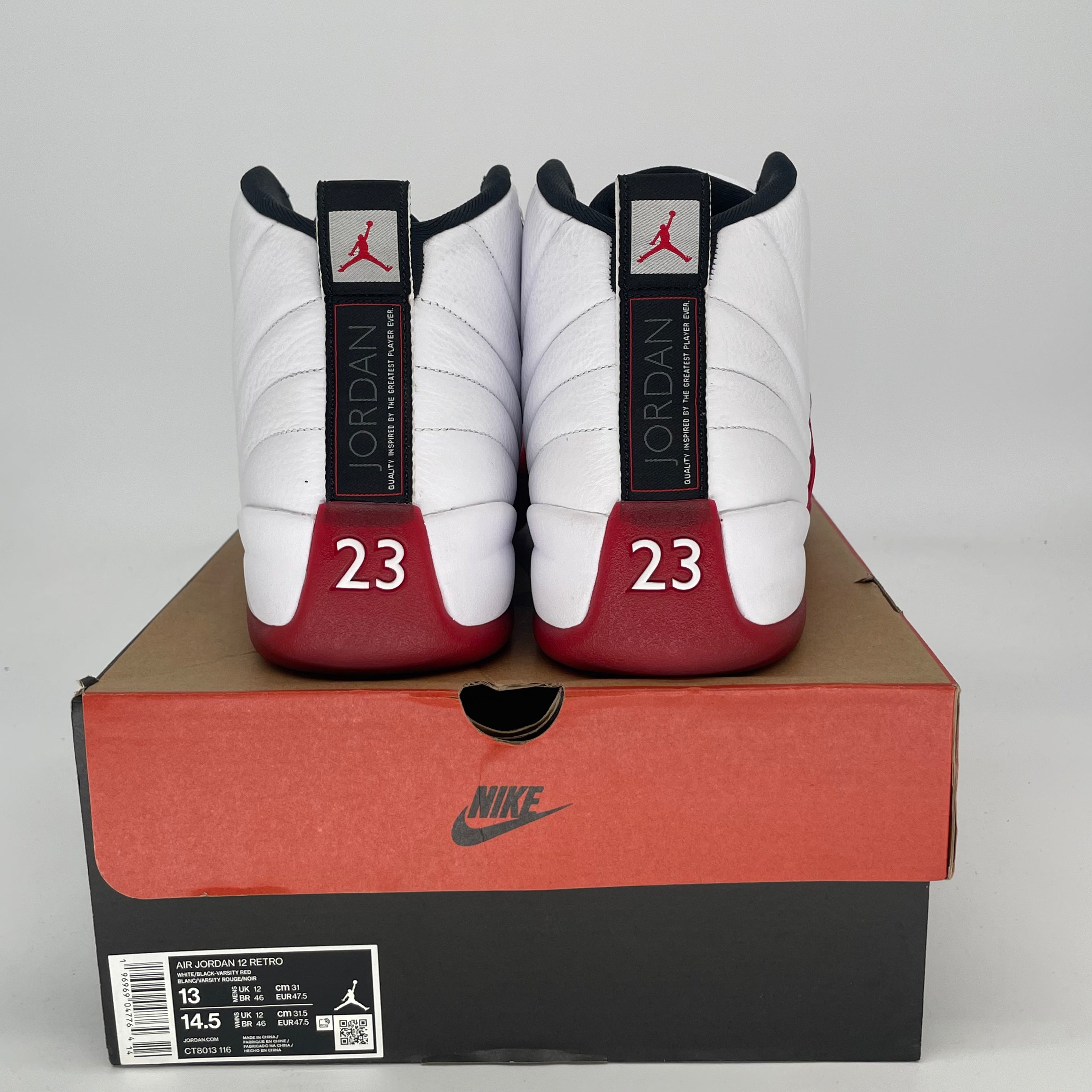 AIR JORDAN 12 CHERRY CT8013-116 SIZE 13/14.5W