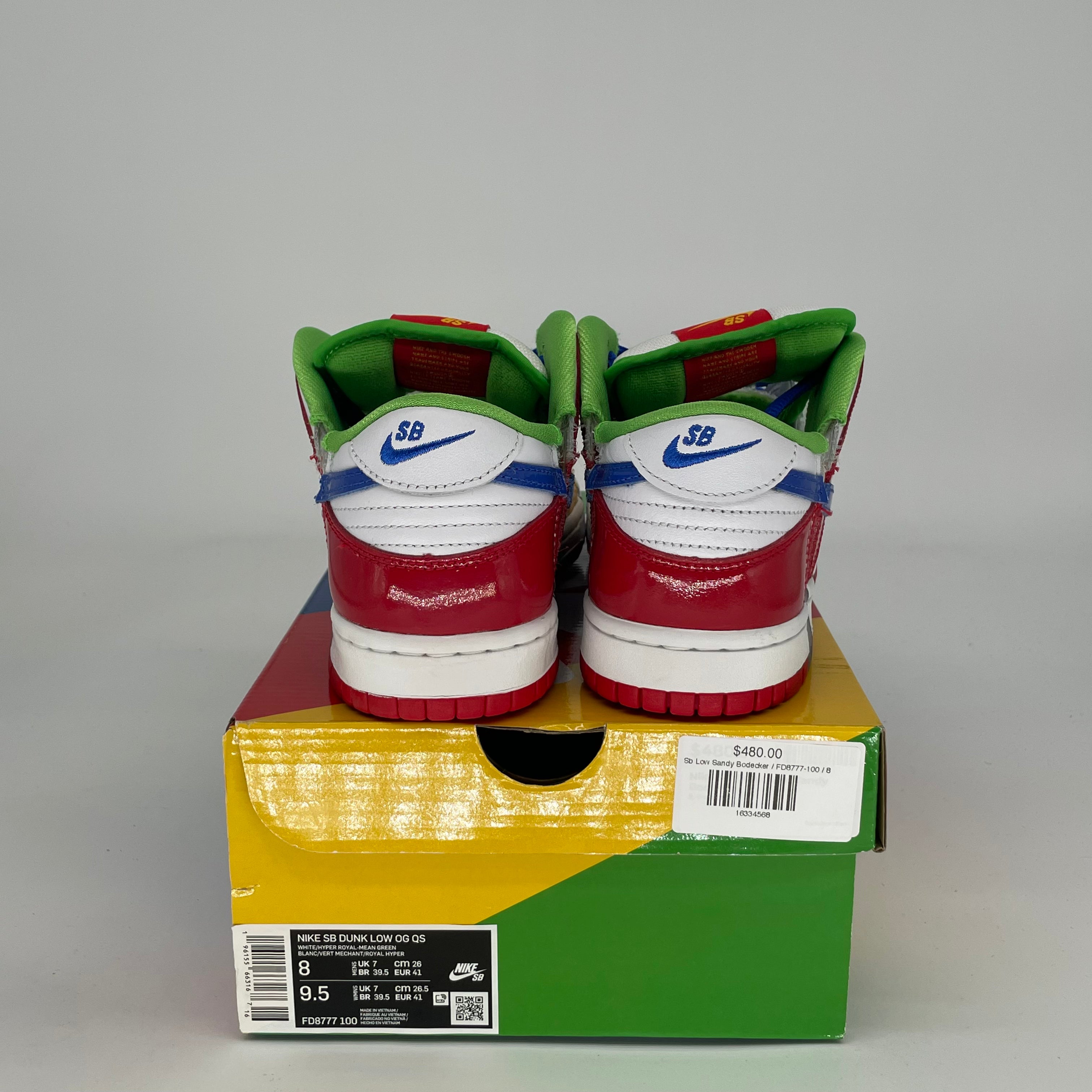 NIKE SB DUNK LOW SANDY BODECKER EBAY FD8777-100 SIZE 8/9.5W