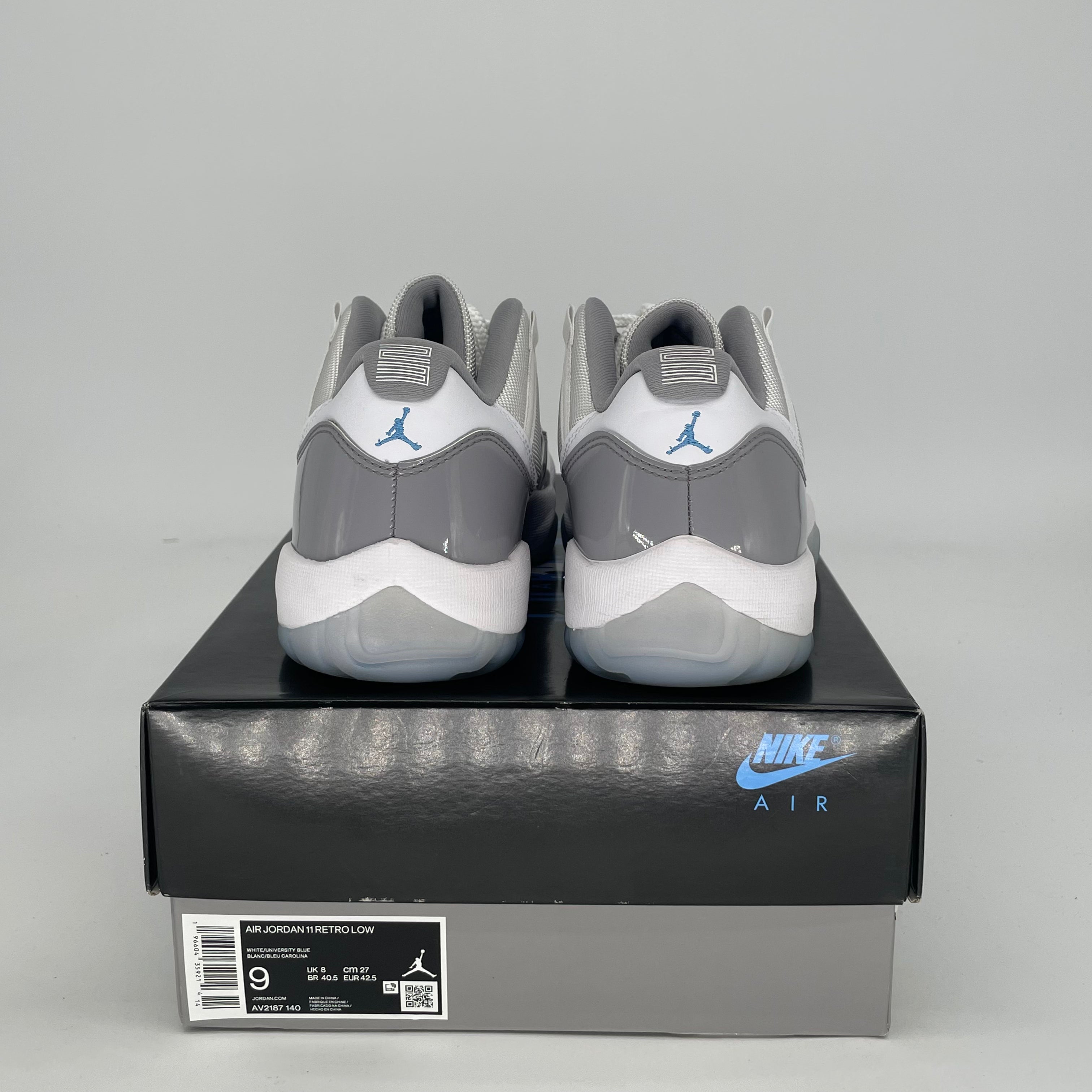 AIR JORDAN 11 LOW CEMENT GREY AV2187-140 SIZE 9/10.5W