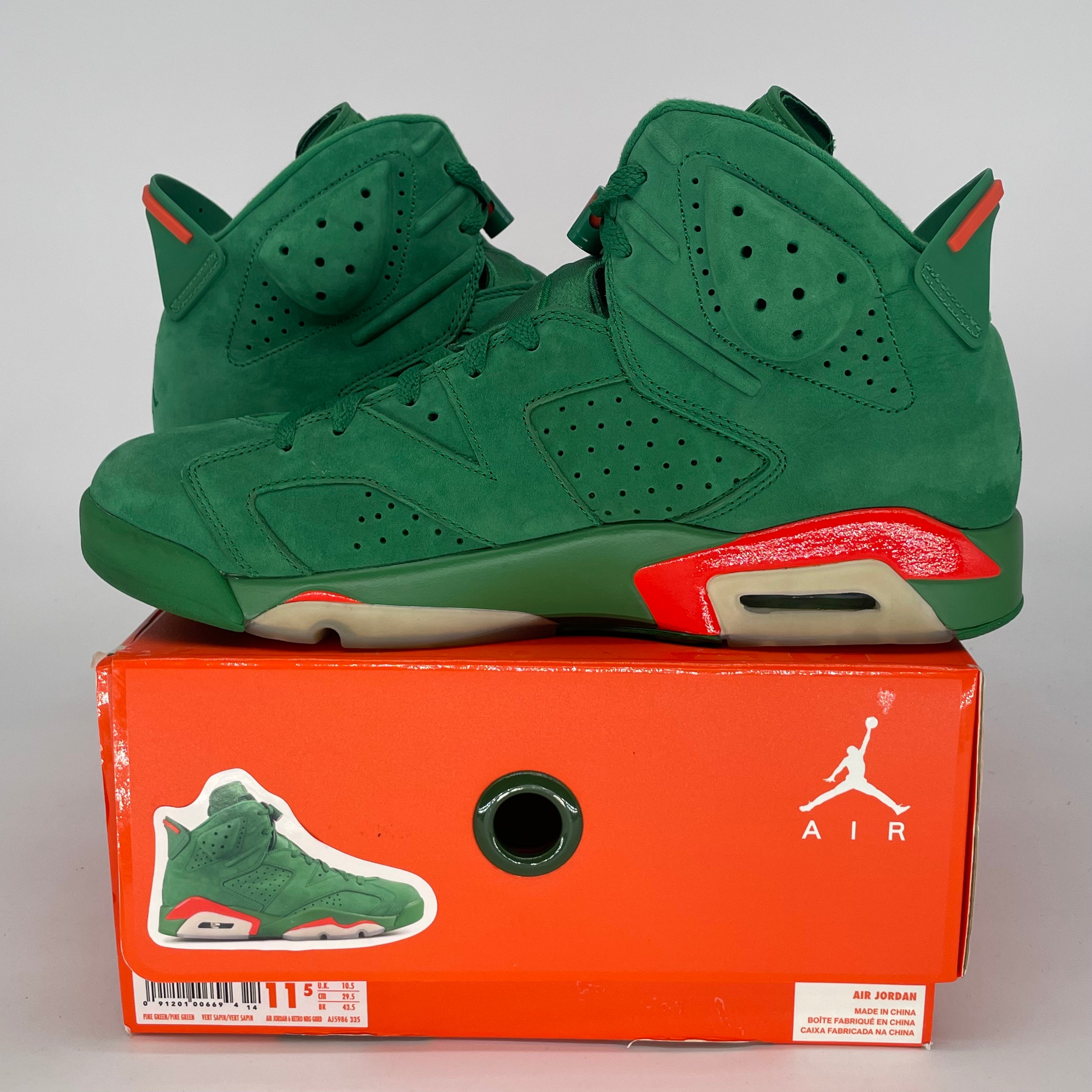 AIR JORDAN 6 GATORADE GREEN AJ5986-335 SIZE 11.5/13W