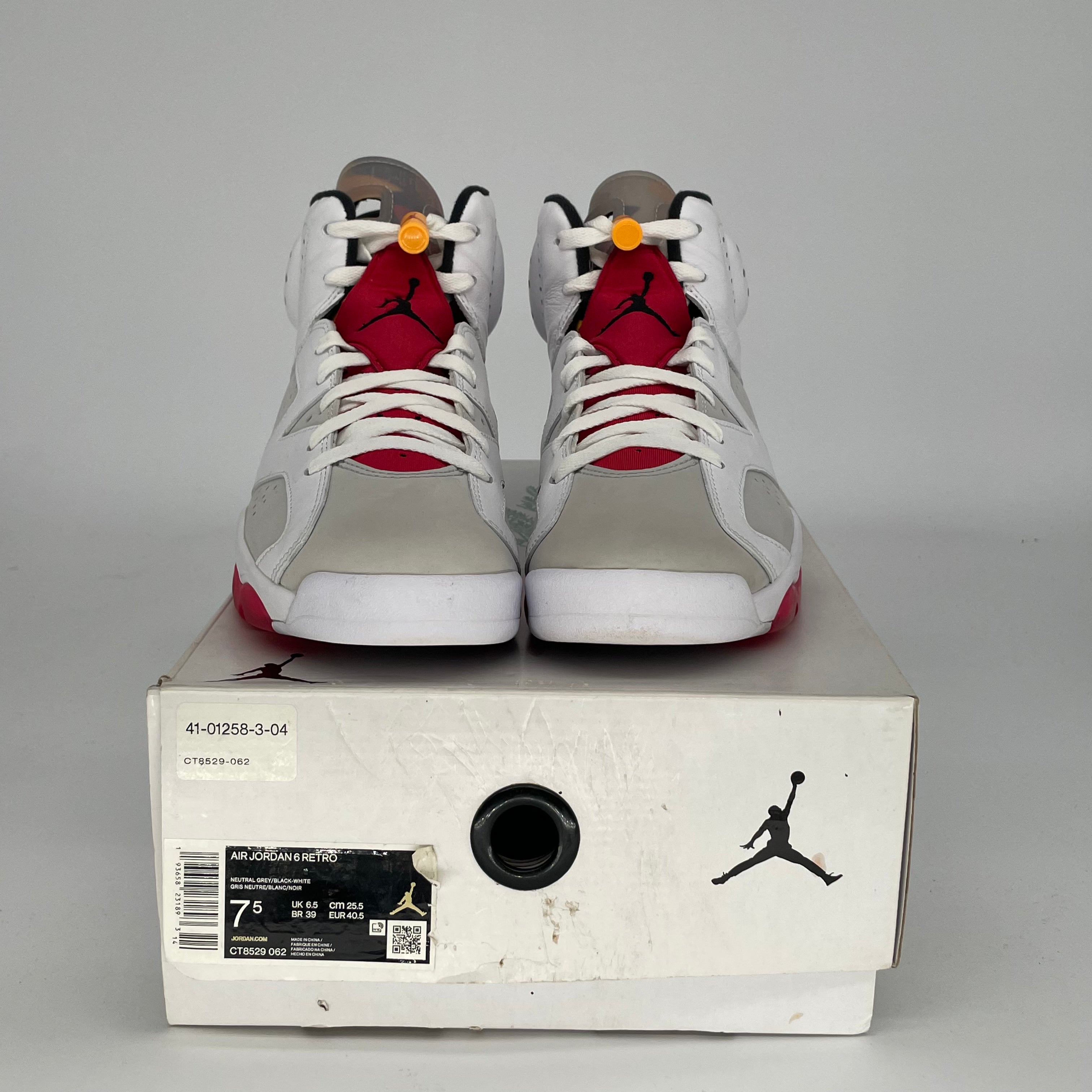 AIR JORDAN 6 HARE SIZE 7.5/9W CT9529-062