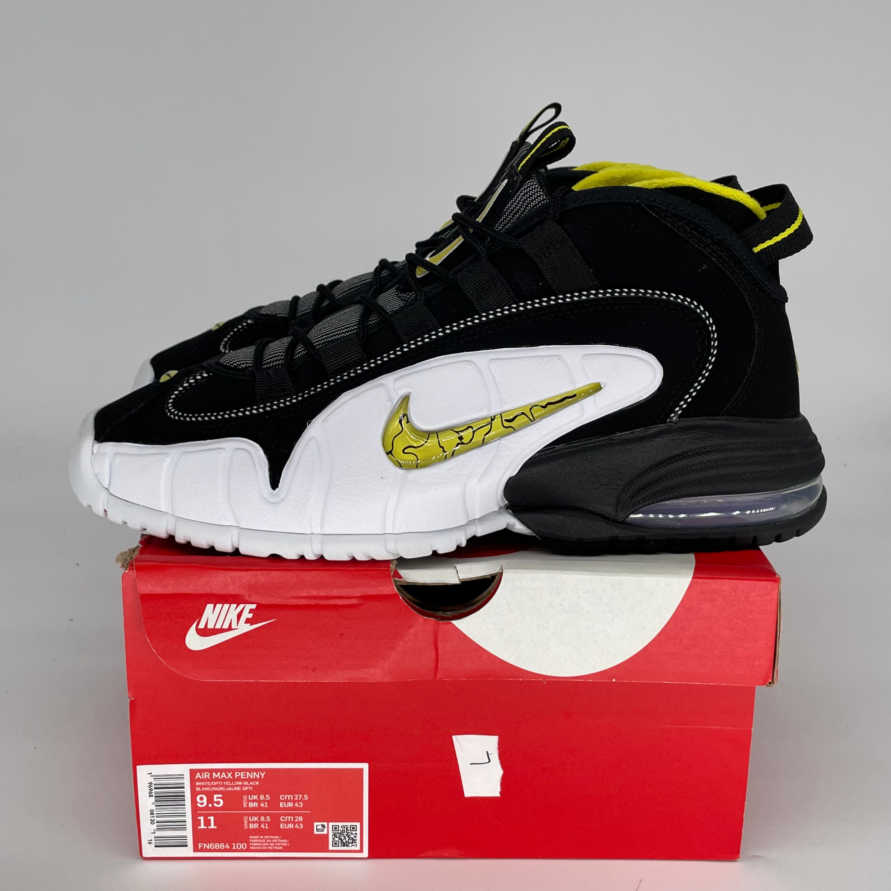 NIKE AIR MAX PENNY 1 LESTER MIDDLE SCHOOL SIZE 9.5 FN6884-100