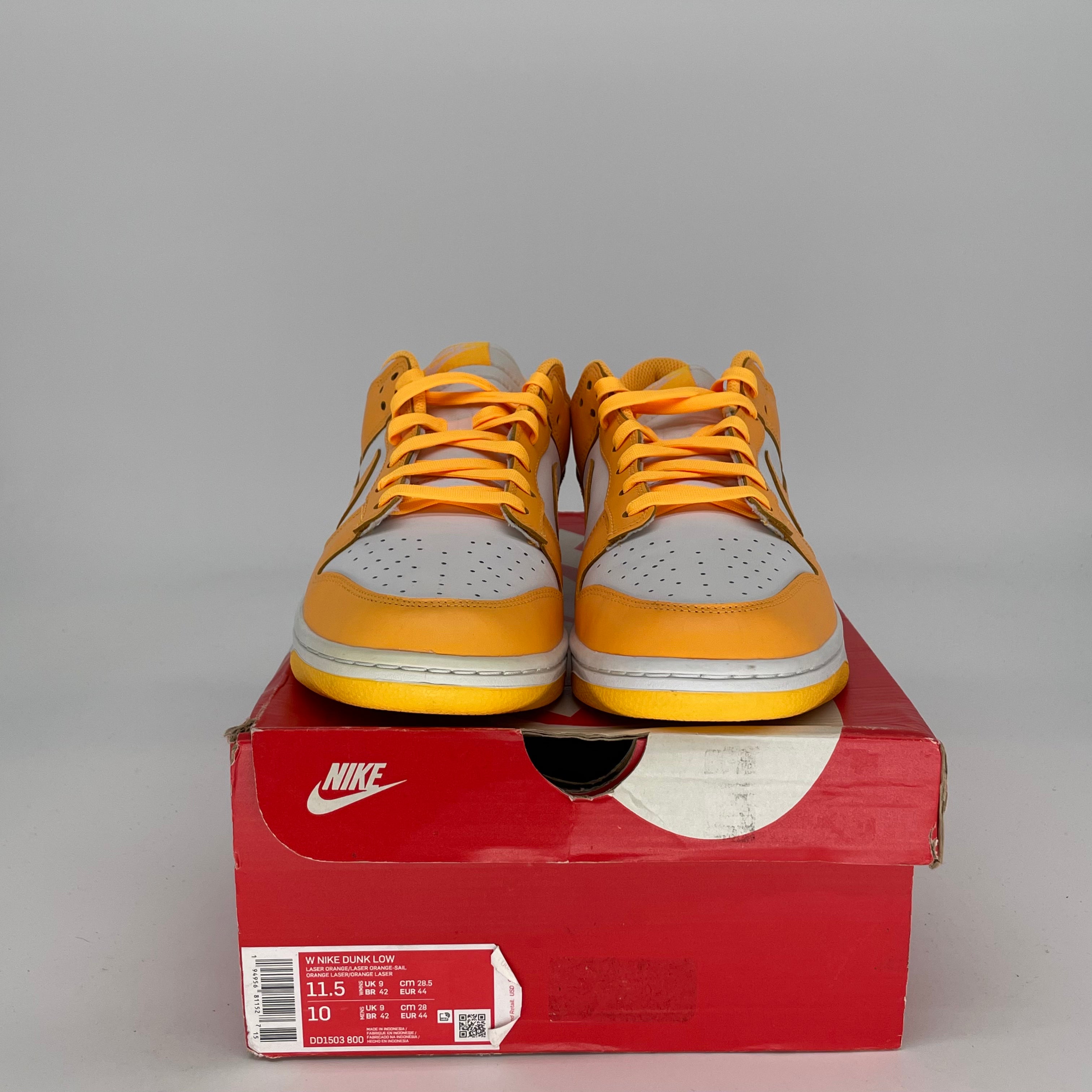 NIKE DUNK LOW LASER ORANGE W 10/11.5W DD1503-800