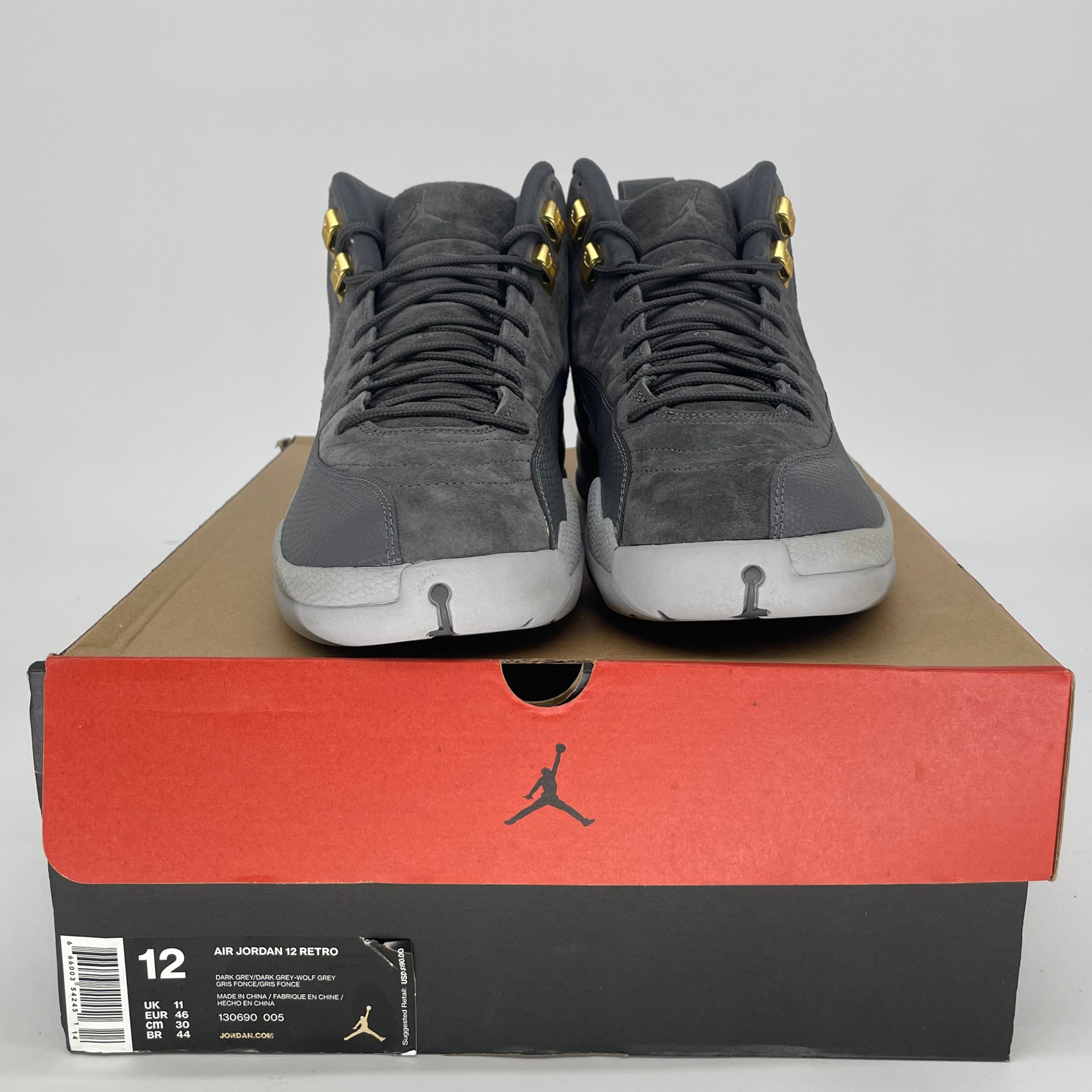 AIR JORDAN 12 DARK GREY 130690-005 SIZE 12/13.5W
