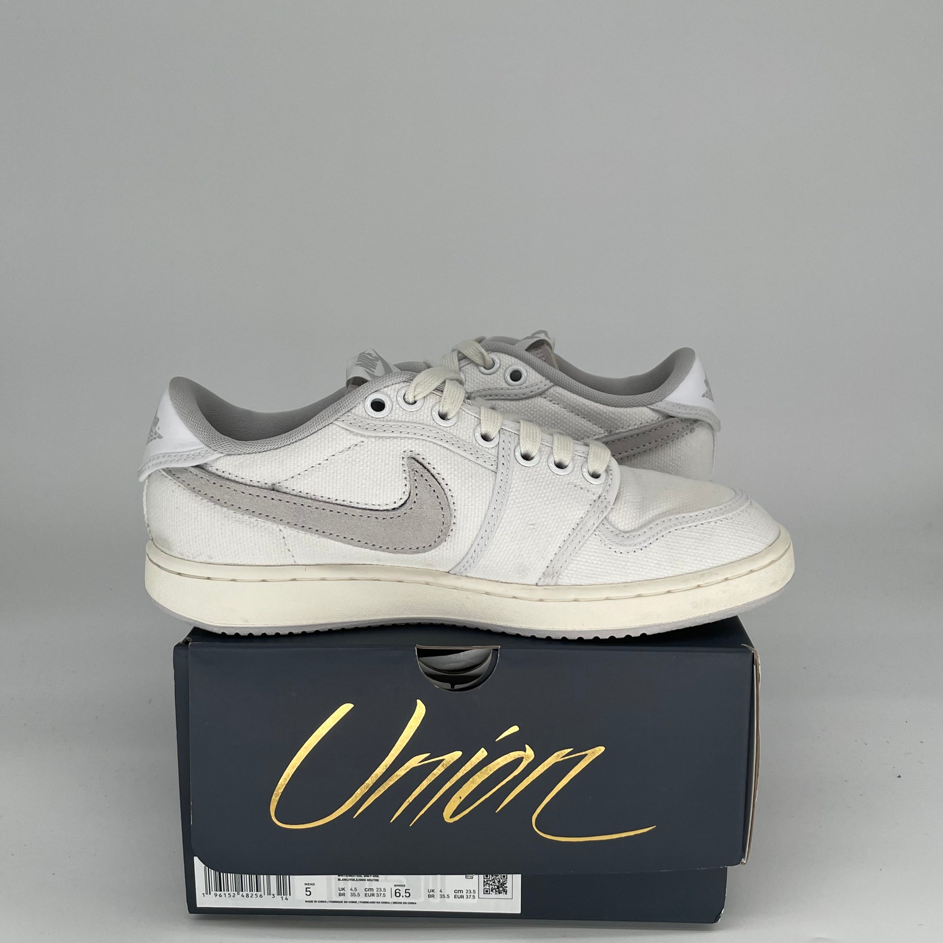 AIR JORDAN 1 LOW AJKO UNION WHITE CANVAS SIZE 5 DO8912-101