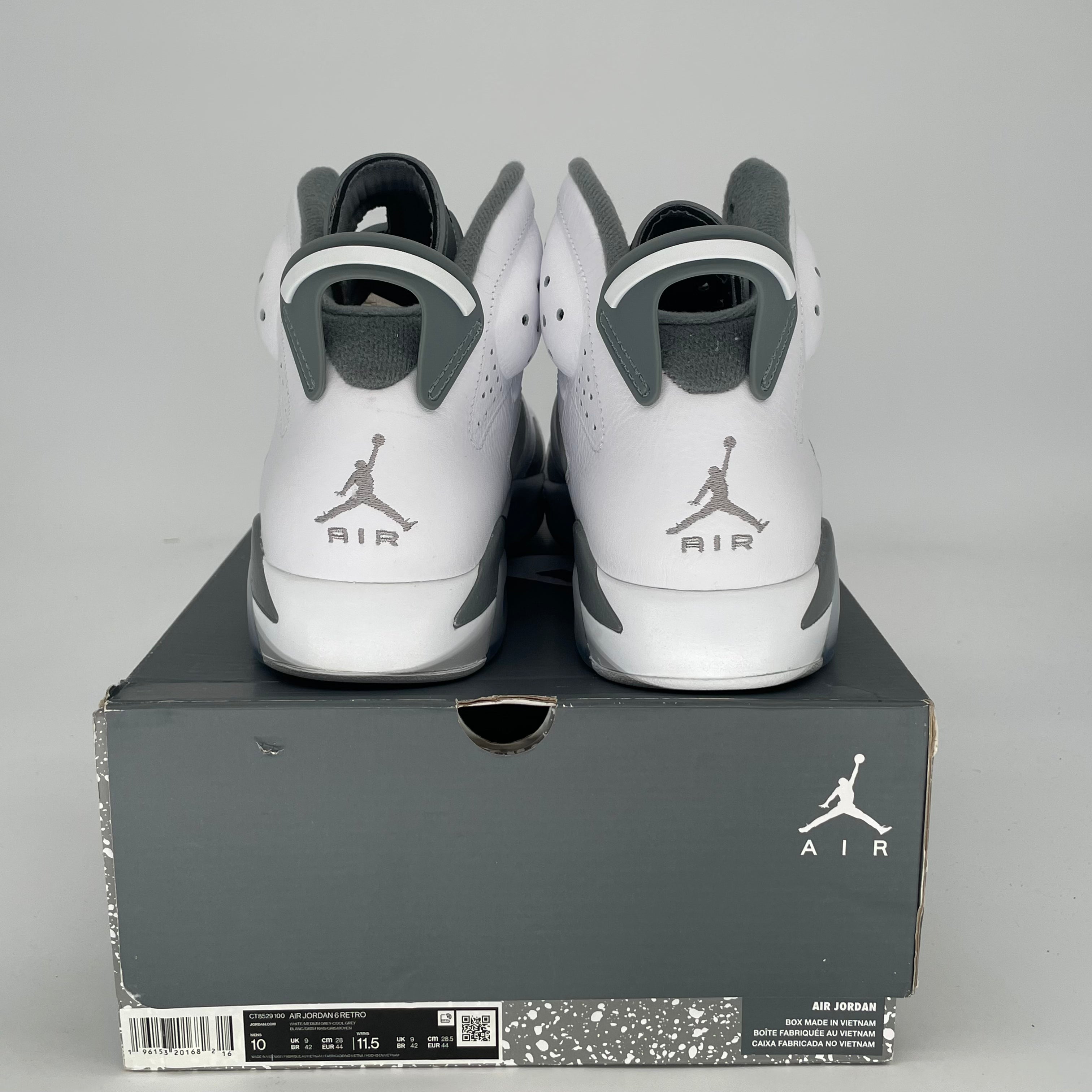 AIR JORDAN 6 COOL GREY CT8529-100 SIZE 10/11.5W