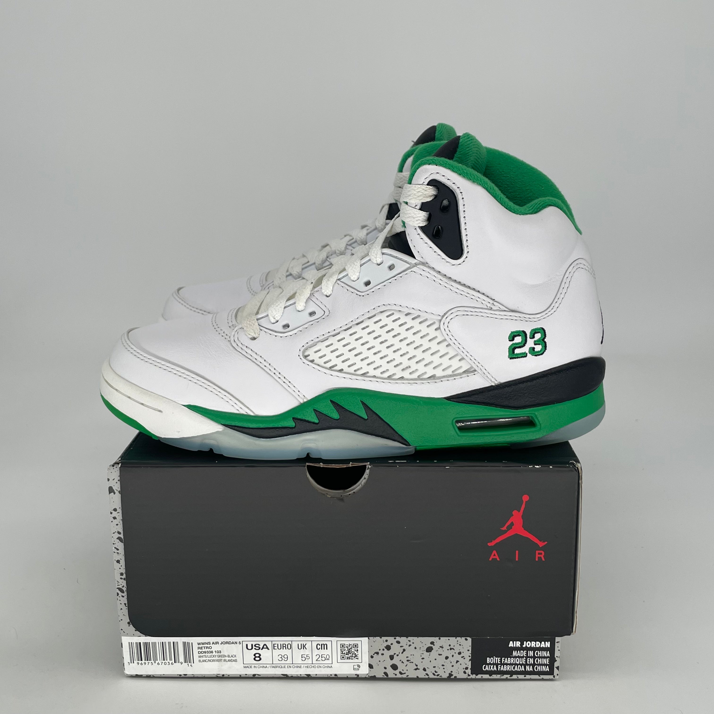AIR JORDAN 5 LUCKY GREEN W DD9336-103 SIZE 6.5/8W