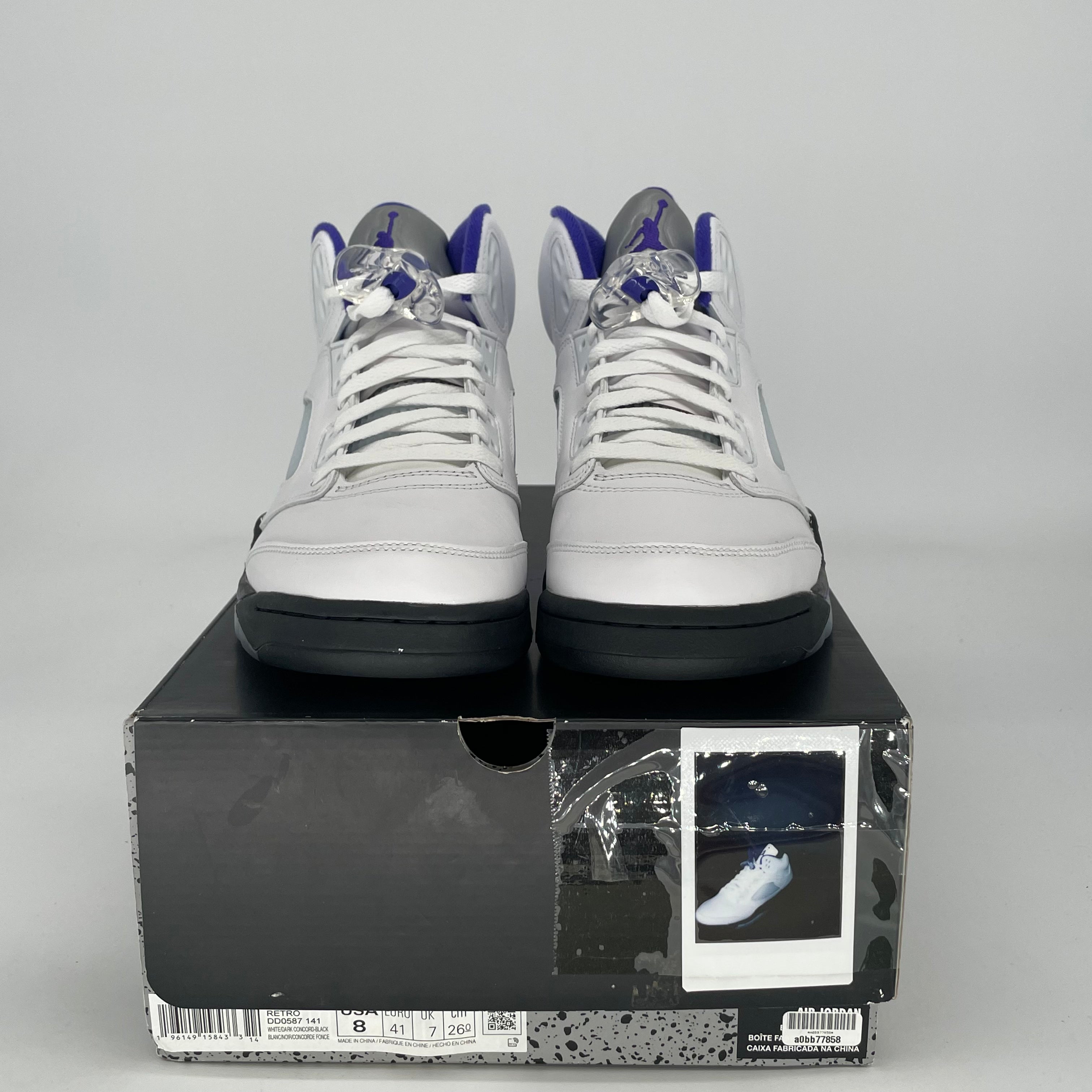 AIR JORDAN 5 DARK CONCORD DD0587-141 SIZE 8/9.5W