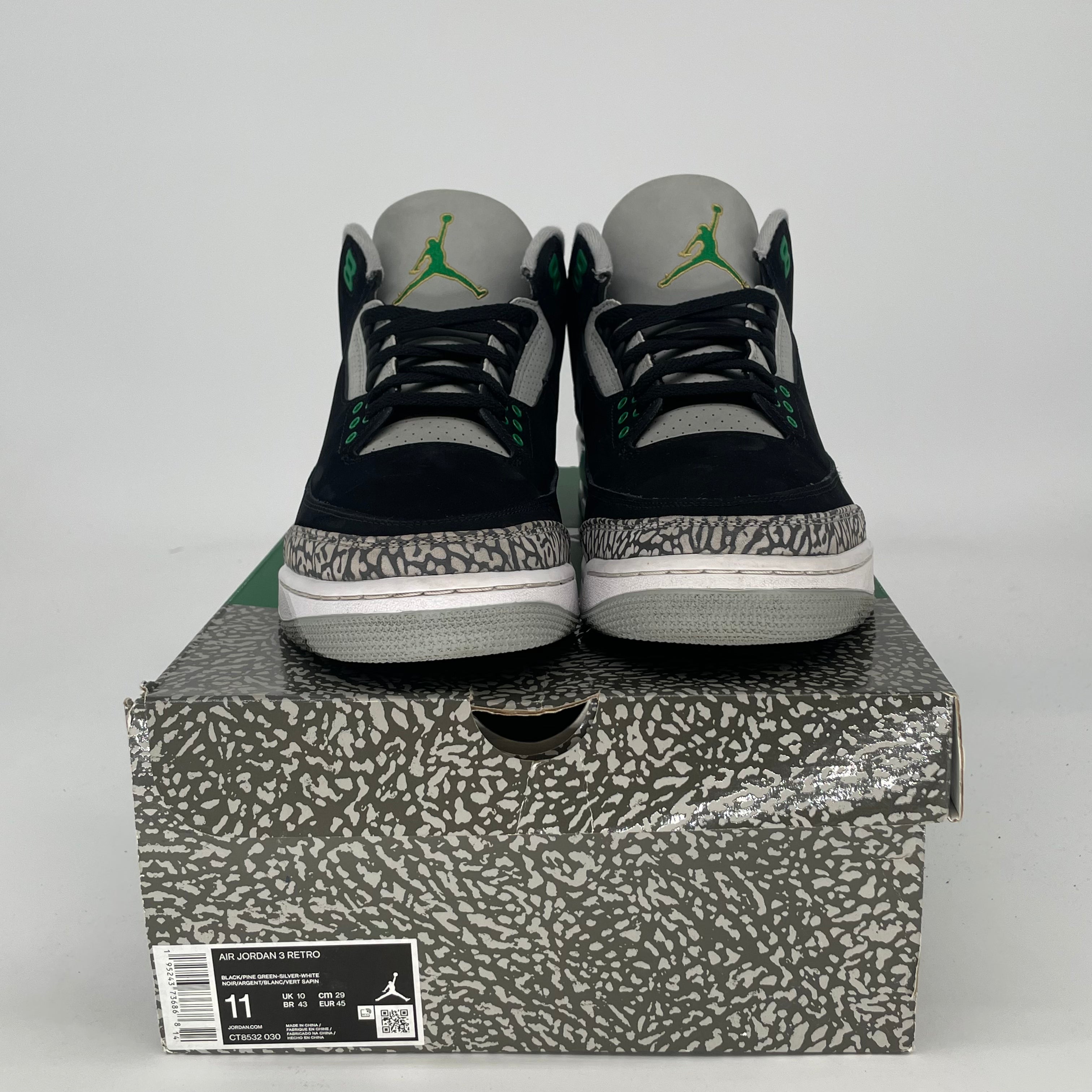 AIR JORDAN 3 PINE GREEN CT8532-030 SIZE 11/12.5W