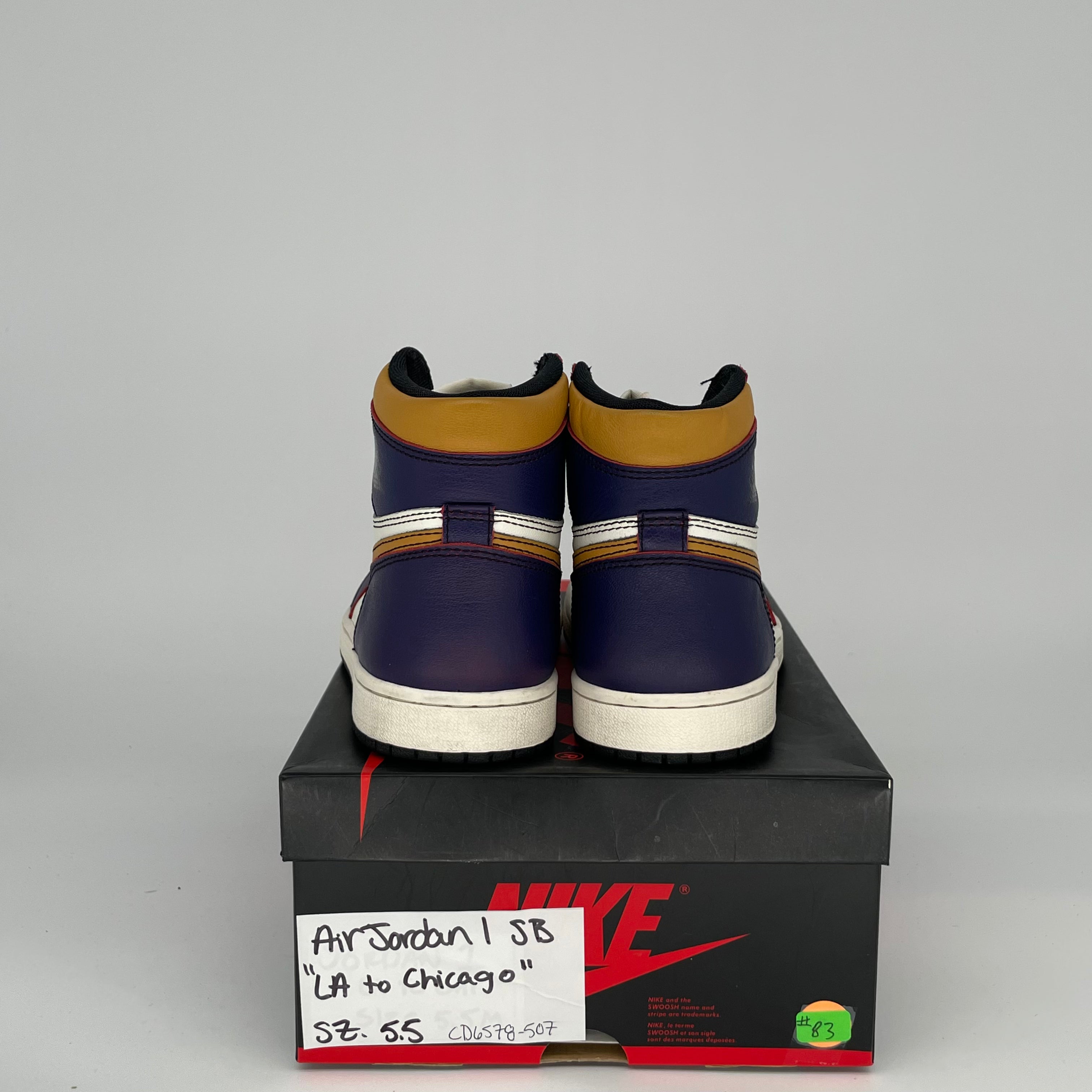 AIR JORDAN 1 SB LA TO CHICAGO SIZE 5.5 CD6578-507