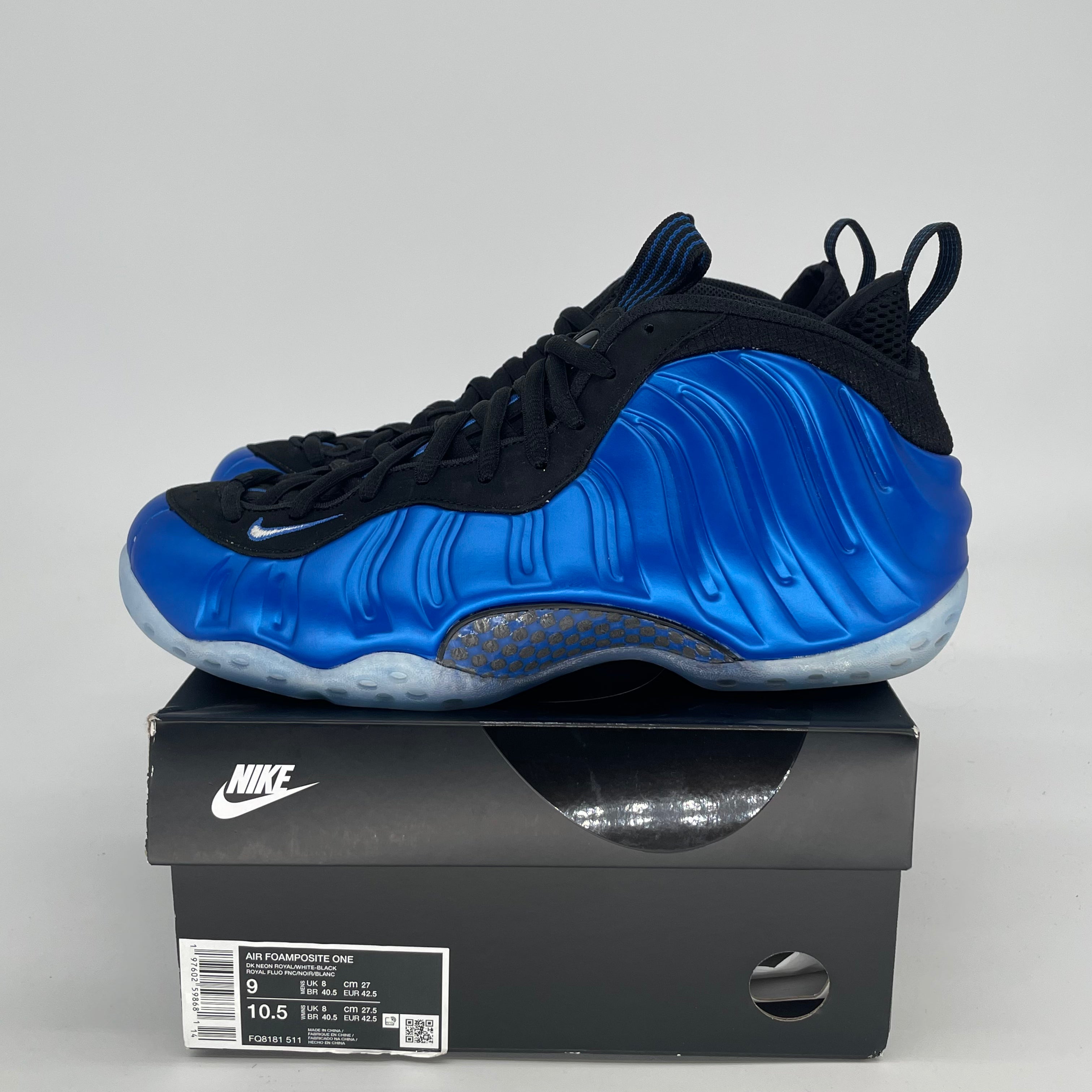 NIKE AIR FOAMPOSITE ONE INTERNATIONAL BLUE FQ8181-511 SIZE 9/10.5W