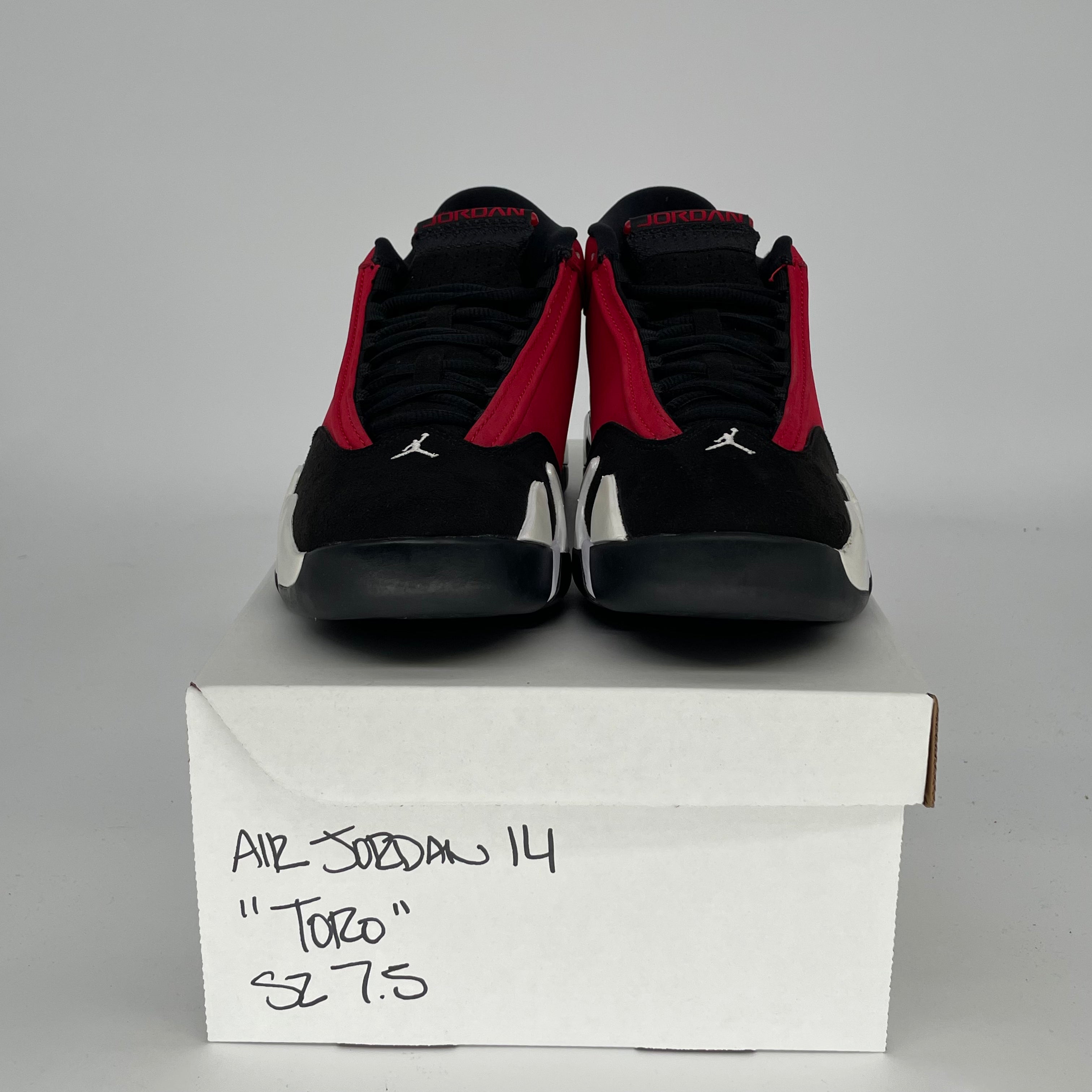 AIR JORDAN 14 TORO SIZE 7.5/9W 487471-006