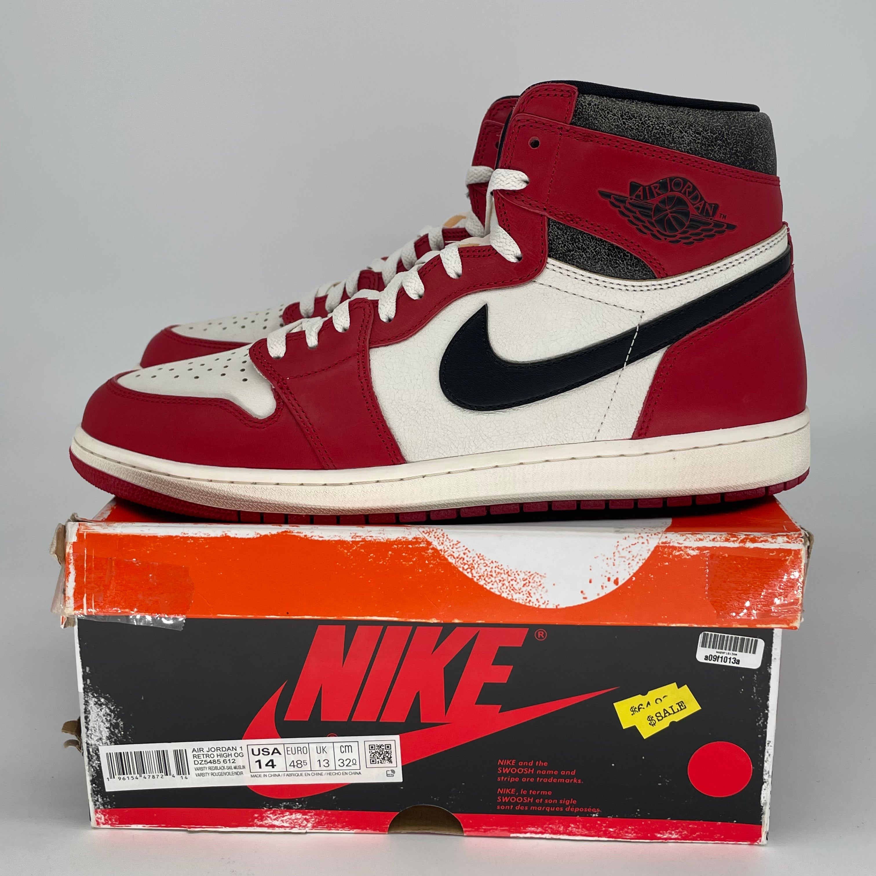 AIR JORDAN 1 CHICAGO LOST AND FOUND DZ5485-612 SIZE 14/15.5W