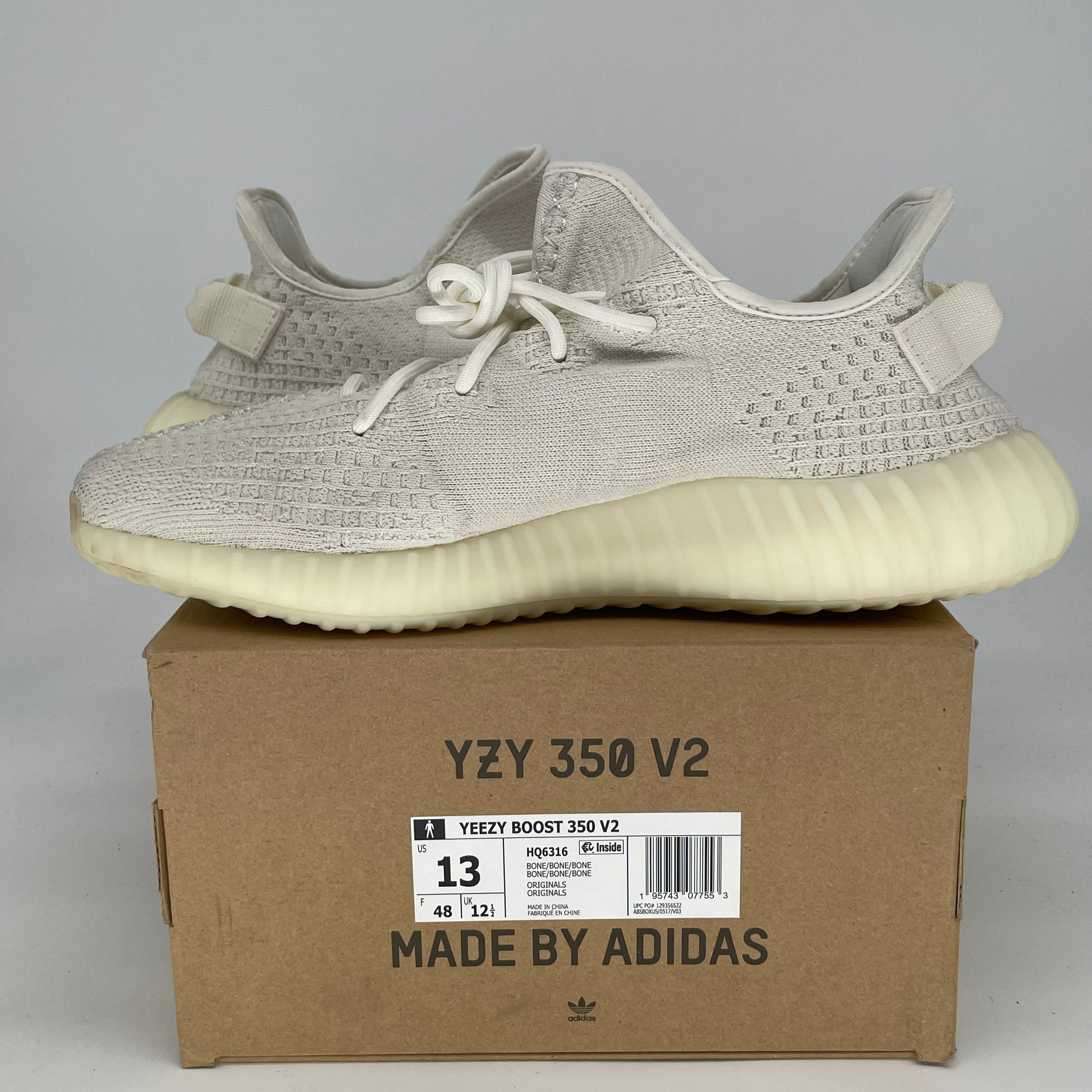 ADIDAS YEEZY 350 V2 BONE HQ6316 SIZE 13/14.5W