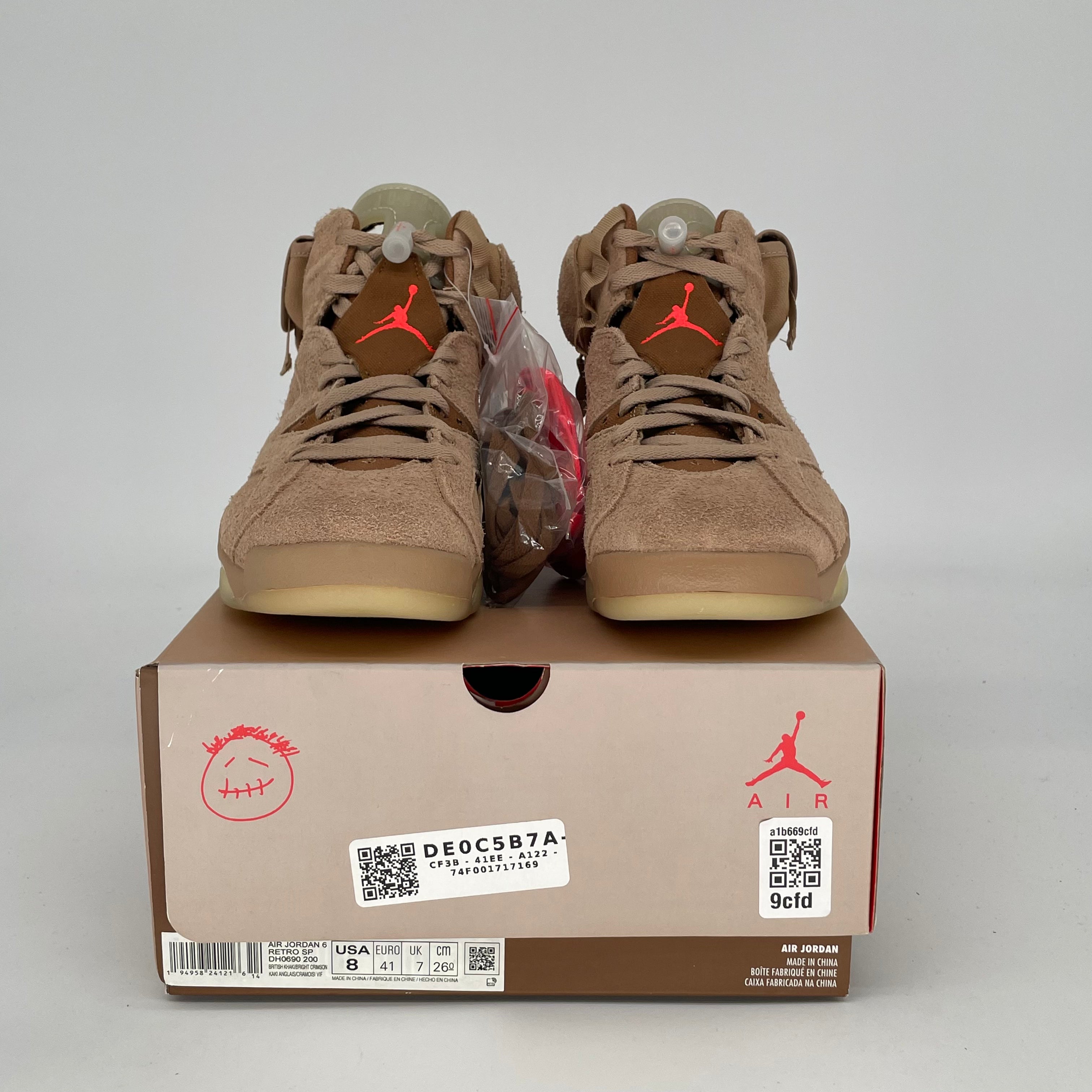 AIR JORDAN 6 TRAVIS SCOTT BRITISH KHAKI SIZE 8/9.5W DH0690-200