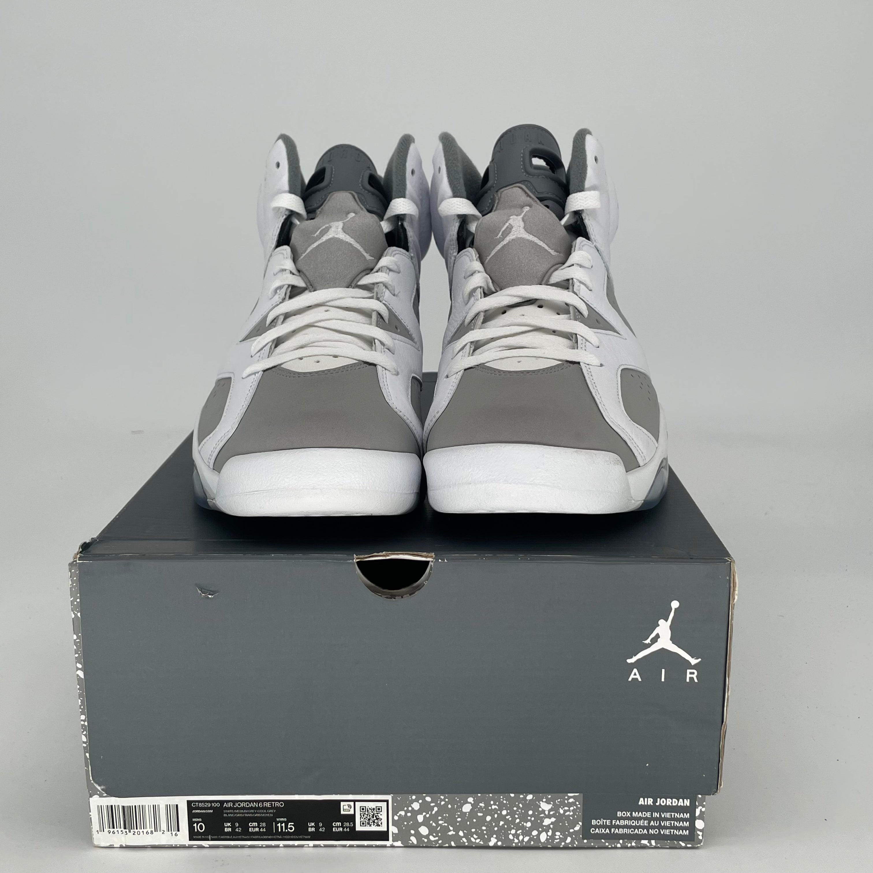 AIR JORDAN 6 COOL GREY CT8529-100 SIZE 10/11.5W