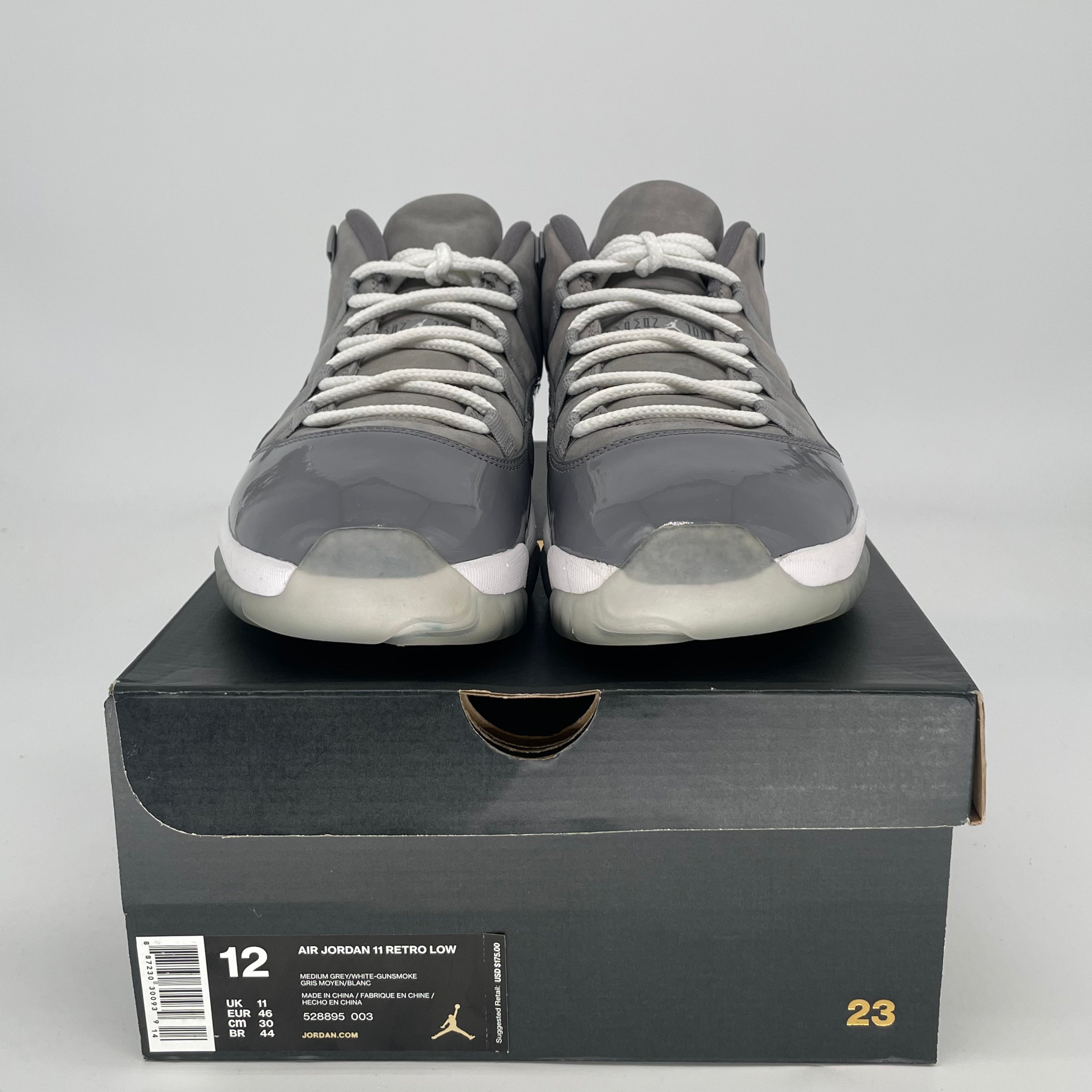 AIR JORDAN 11 LOW COOL GREY 528895-003 SIZE 12/13.5W