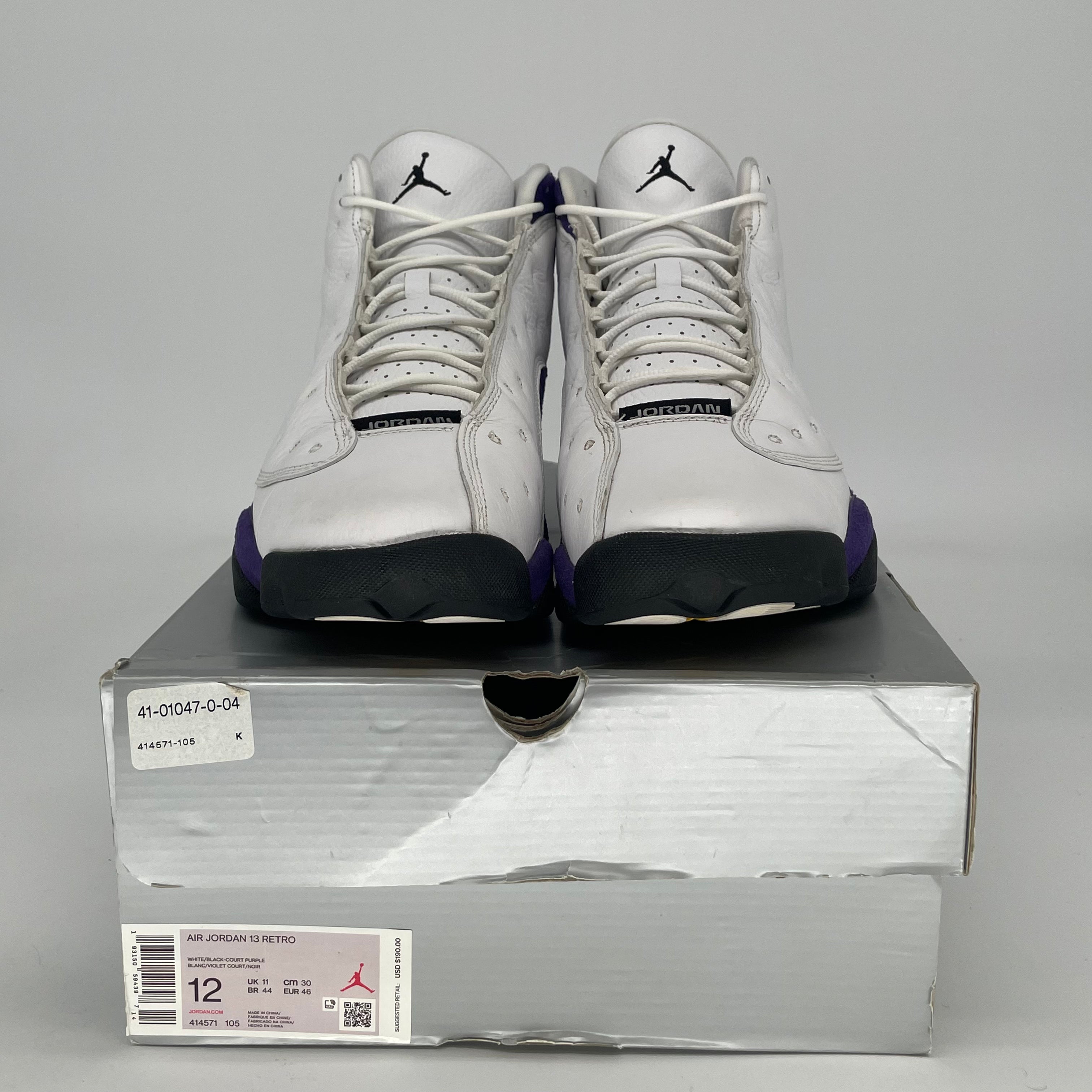 AIR JORDAN 13 LAKERS 414571-105 SIZE 12/13.5W
