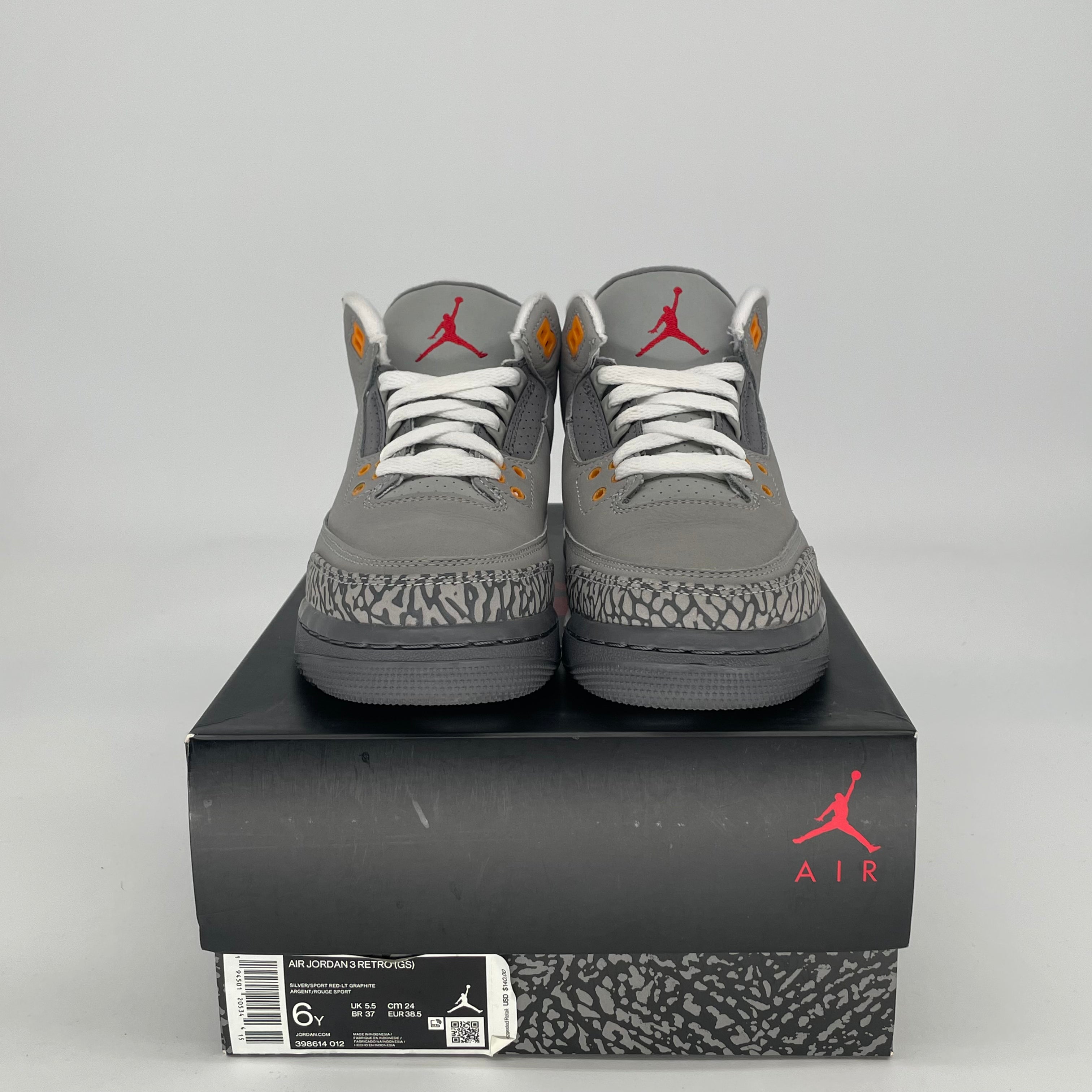 AIR JORDAN 3 COOL GREY CT8532-012 SIZE 6/7.5W