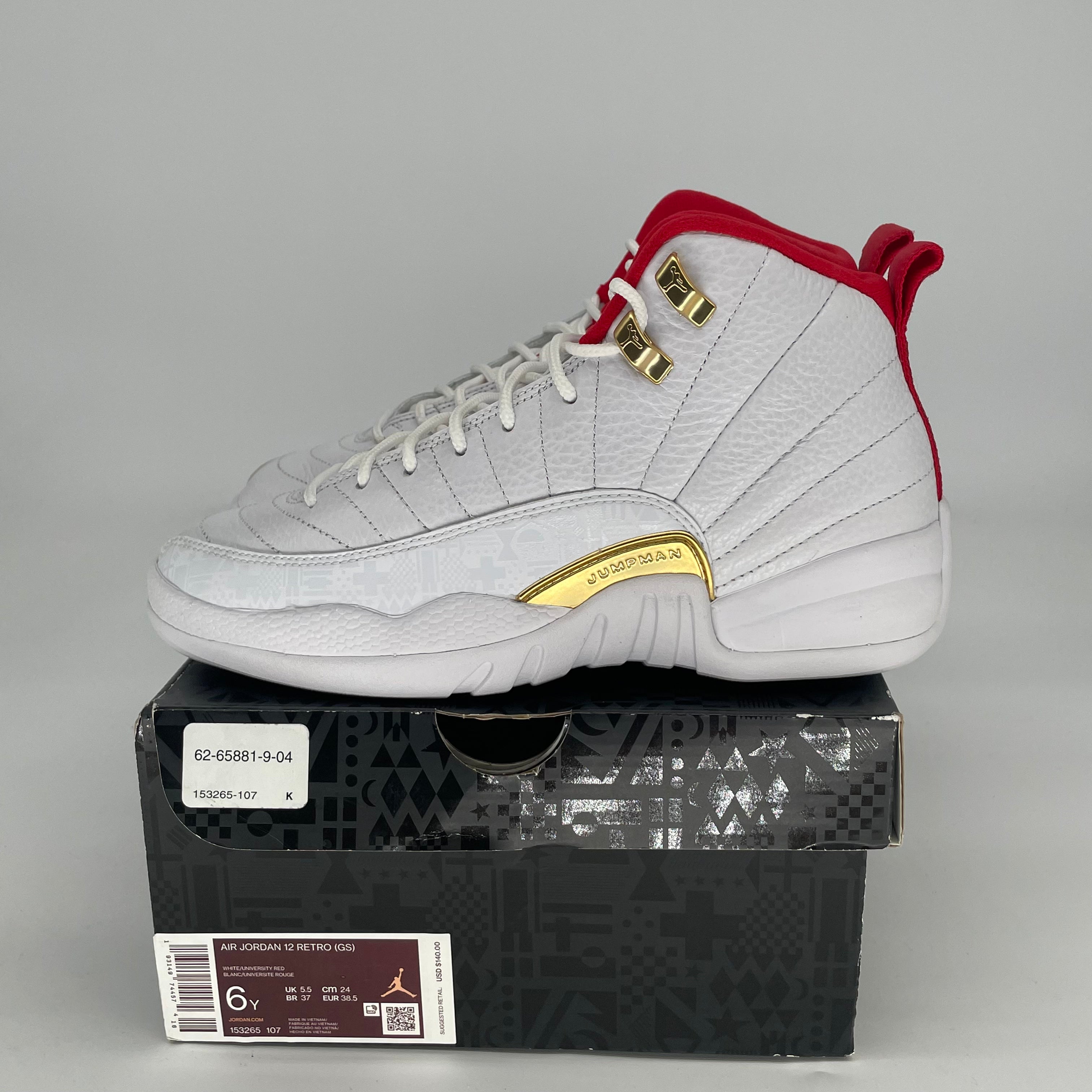 AIR JORDAN 12 FIBA 153265-107 SIZE 6/7.5W
