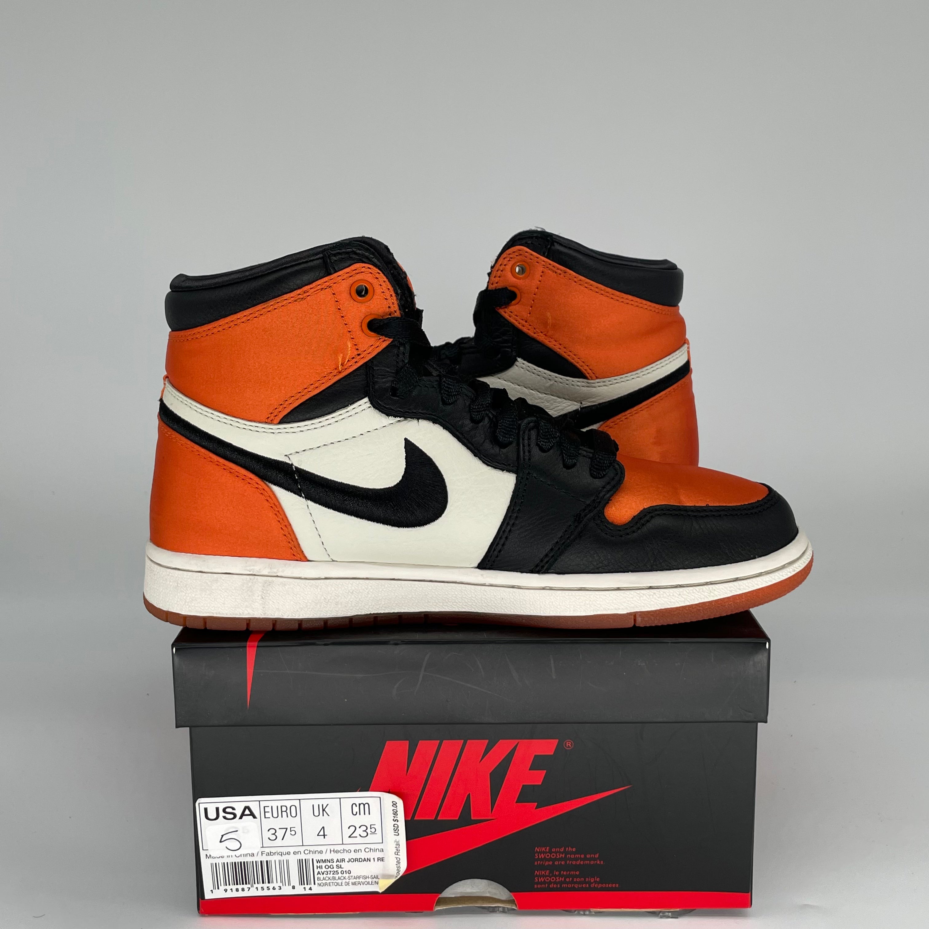 AIR JORDAN 1 SATIN SHATTERED BACKBOARD W SIZE 5/6.5W AV3725-010