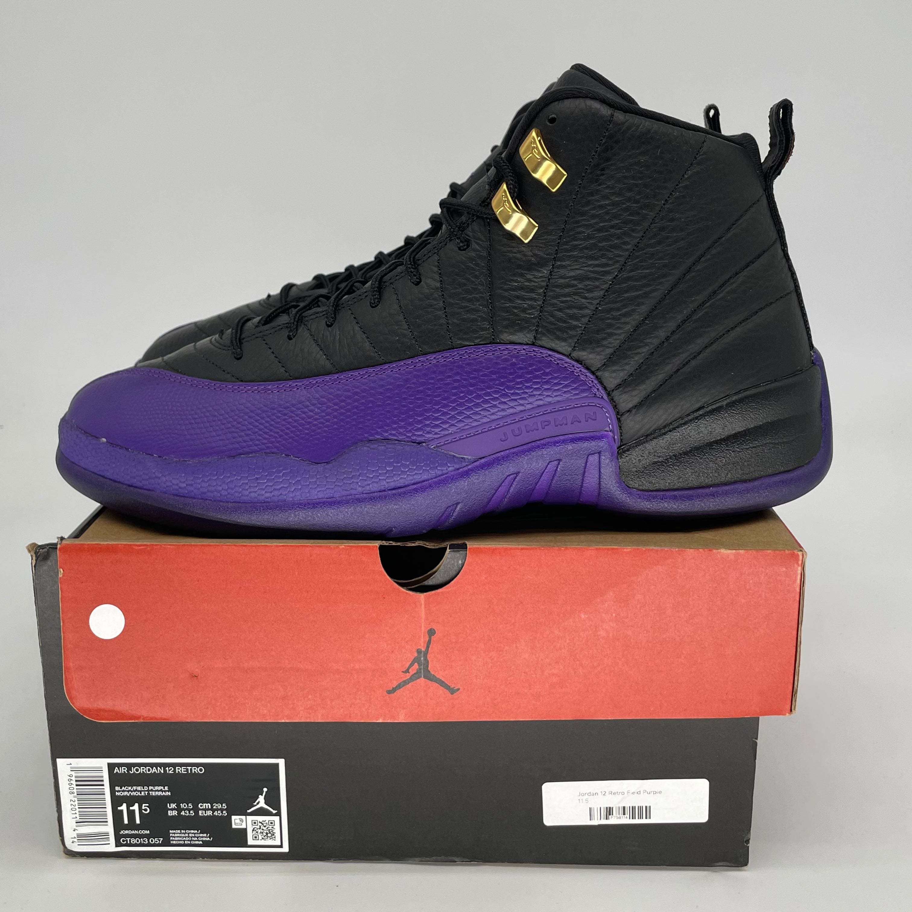 AIR JORDAN 12 FIELD PURPLE SIZE 11.5 CT8013-057
