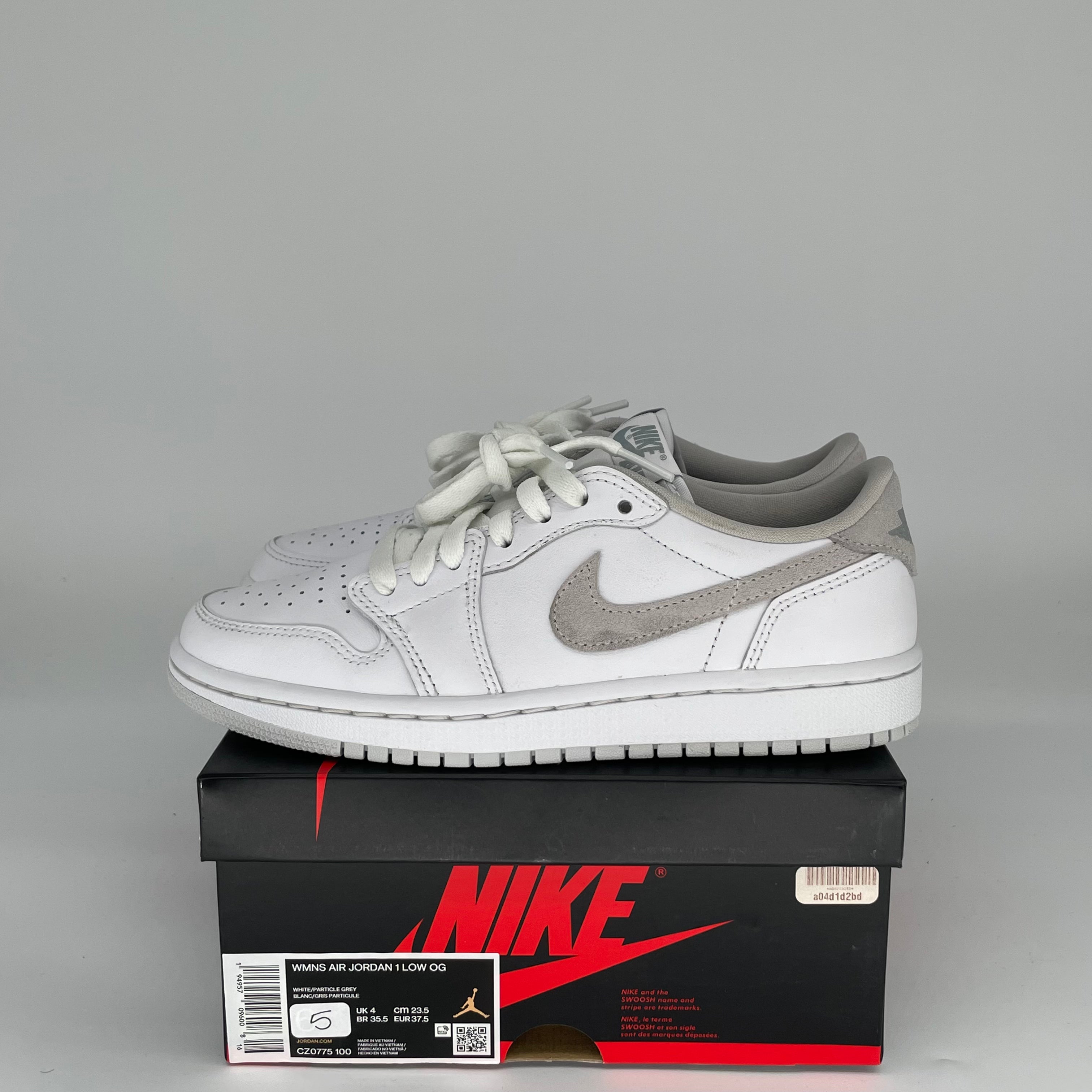 AIR JORDAN 1 LOW NEUTRAL GREY W SIZE 5 CZ0775-100