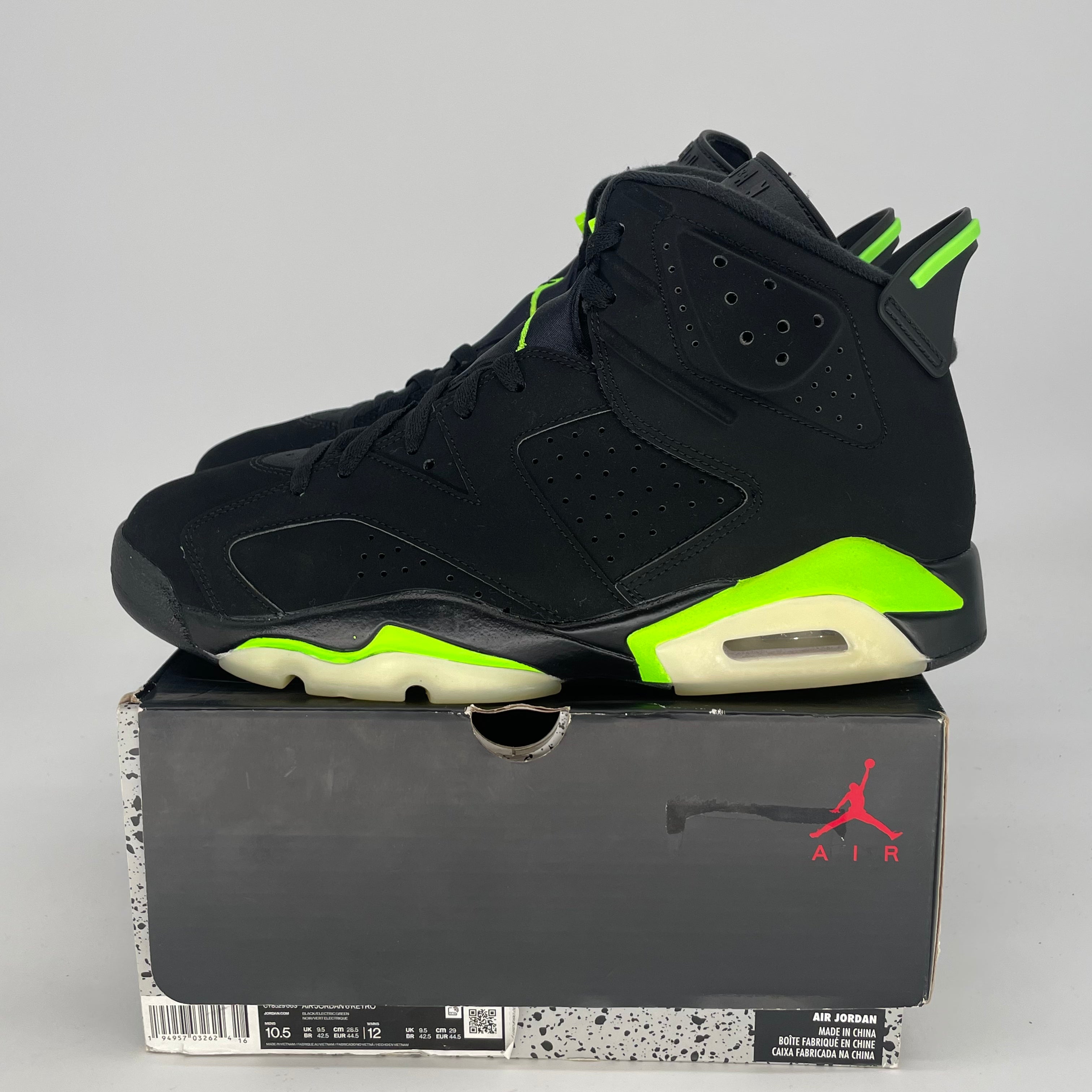 AIR JORDAN 6 ELECTRIC GREEN CT8529-003 SIZE 10.5/12W
