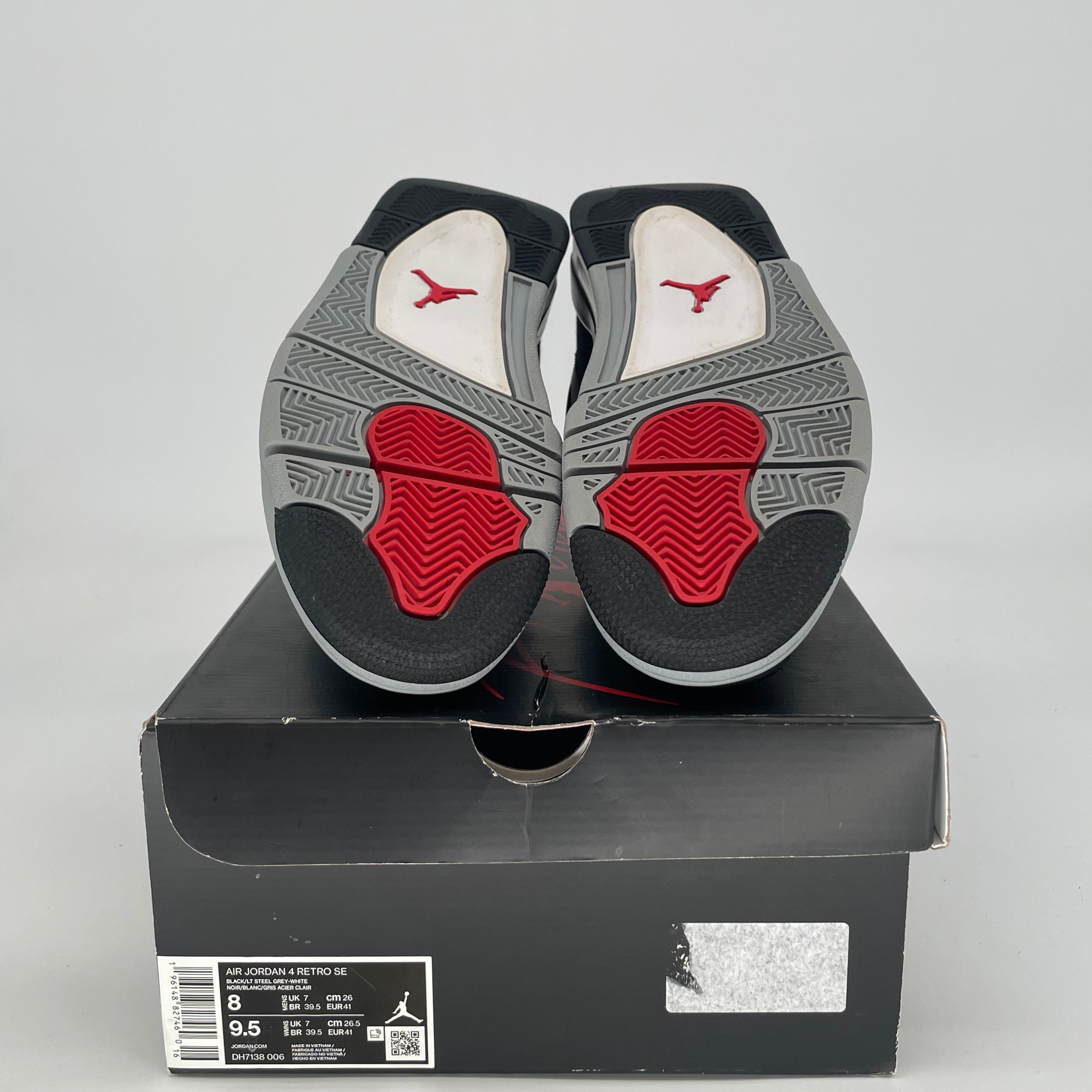 AIR JORDAN 4 BLACK CANVAS DH7138-006 SIZE 8/9.5W
