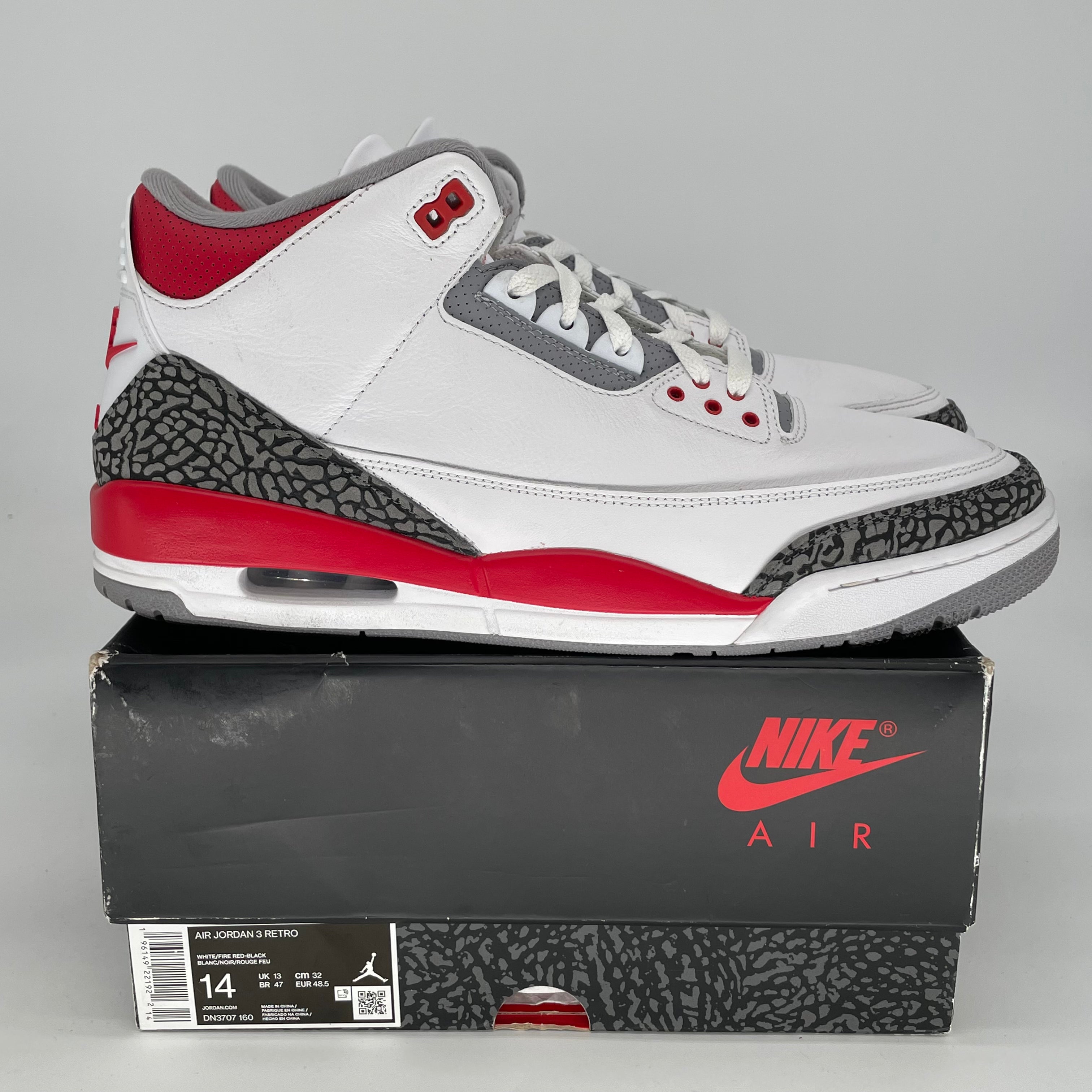 AIR JORDAN 3 FIRE RED SIZE 14 DN3707-160