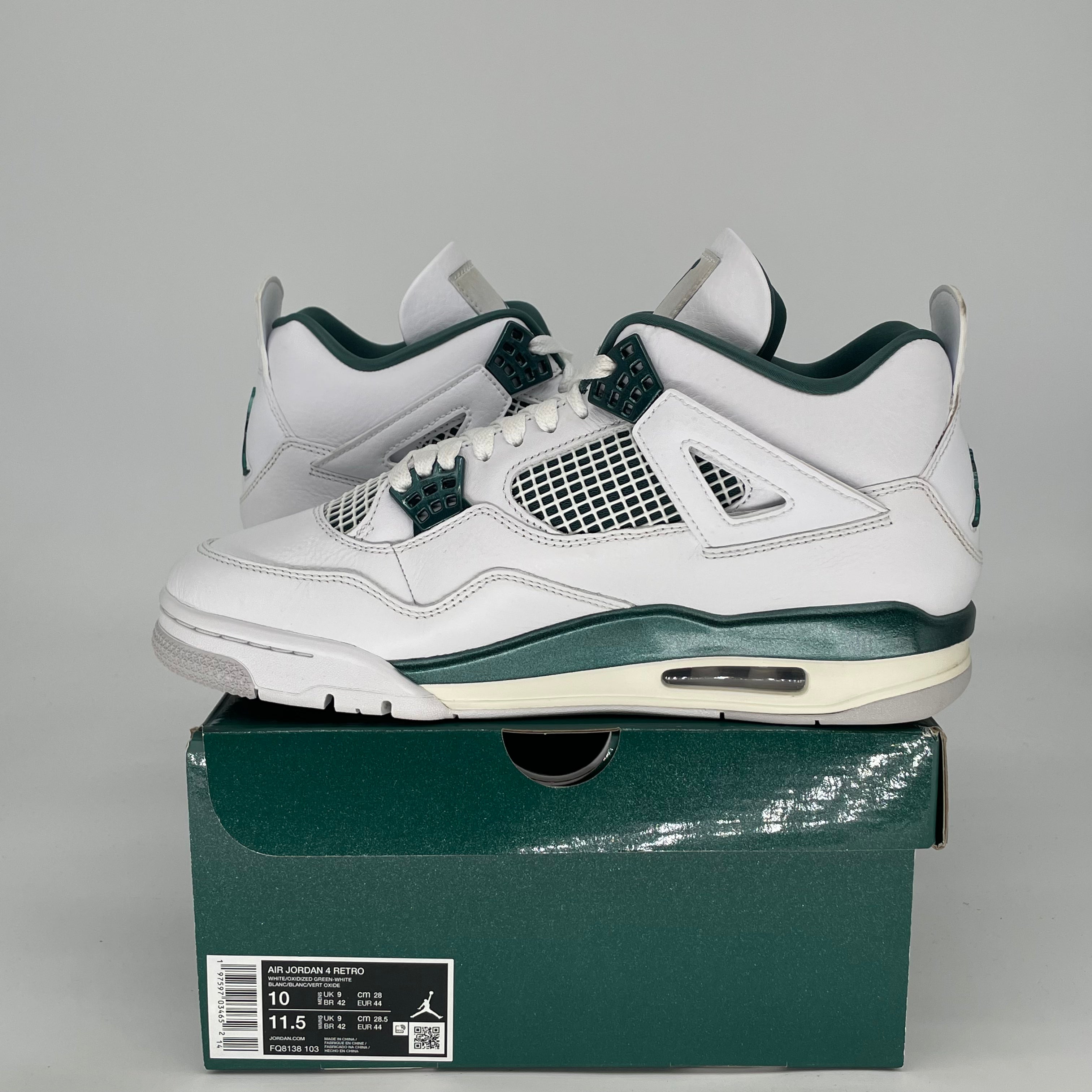 AIR JORDAN 4 OXIDIZED GREEN FQ8138-103 SIZE 10/11.5W