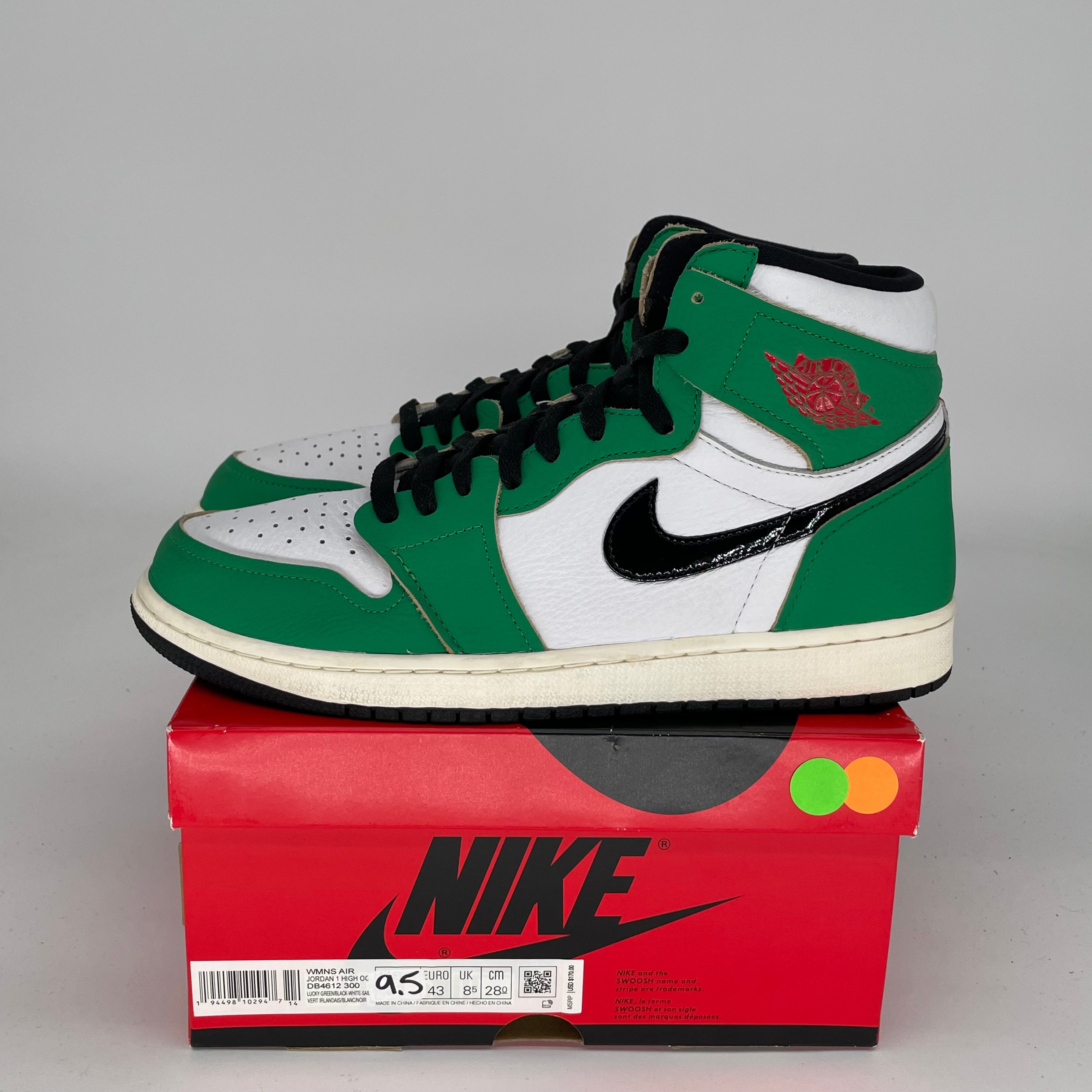 AIR JORDAN 1 LUCKY GREEN W SIZE 9.5/11W DB4612-300