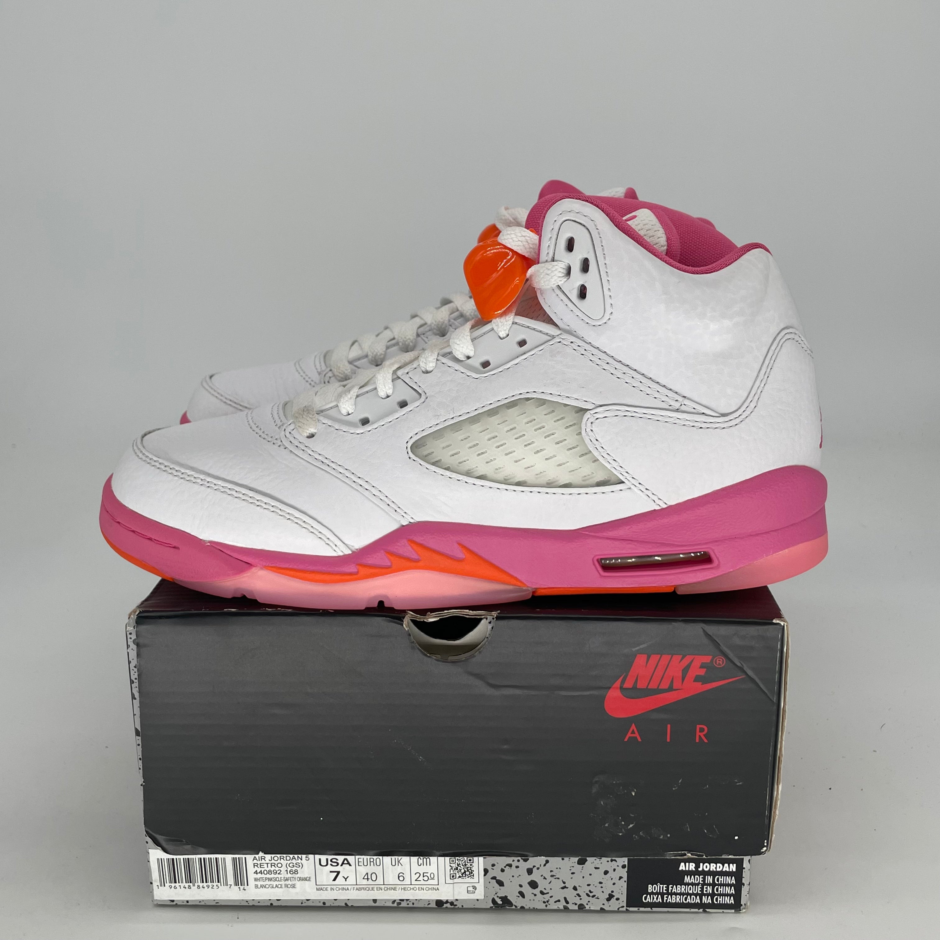 AIR JORDAN 5 PINKSICLE 440892-168 SIZE 7/8.5W
