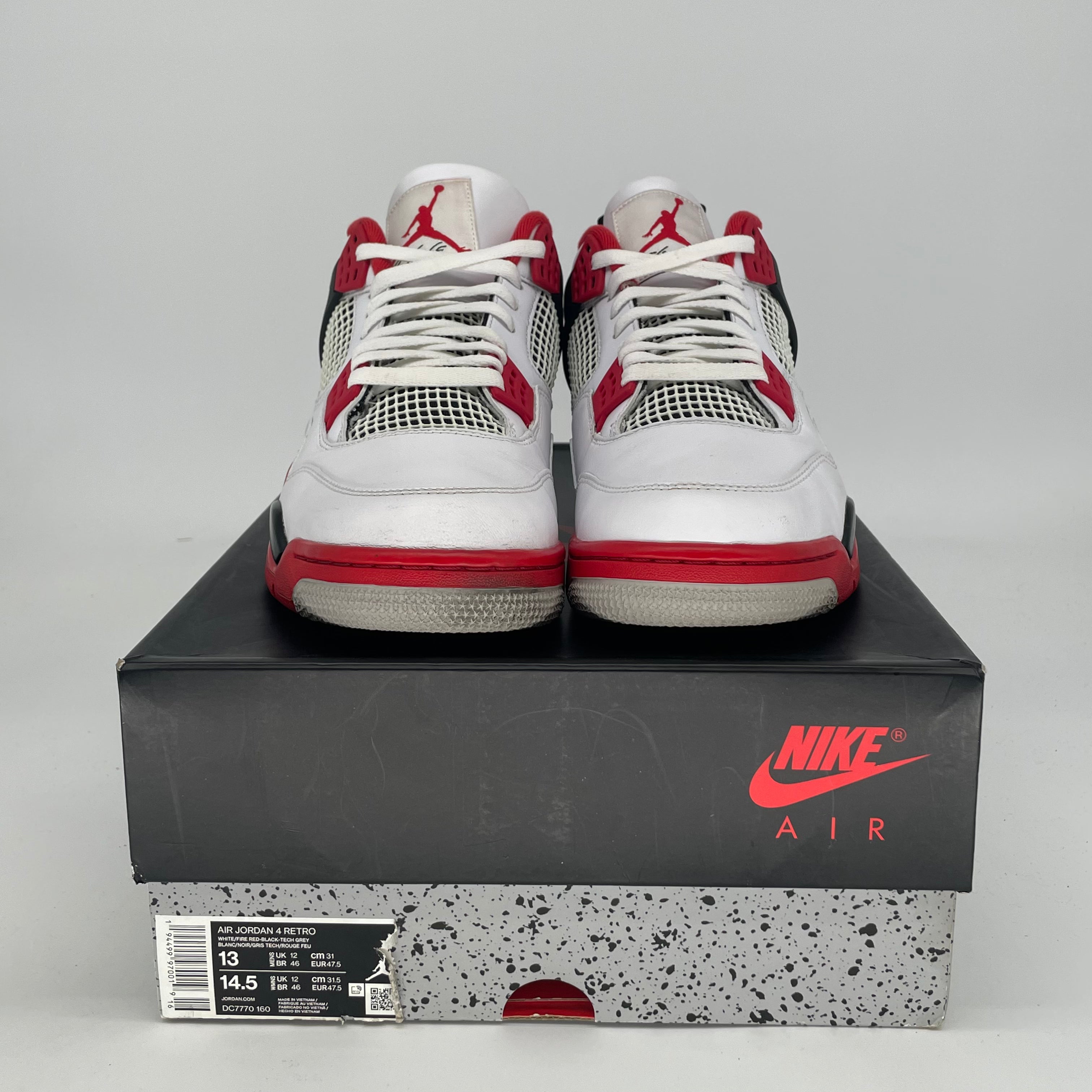 AIR JORDAN 4 FIRE RED DC7770-160 SIZE 13/14.5W