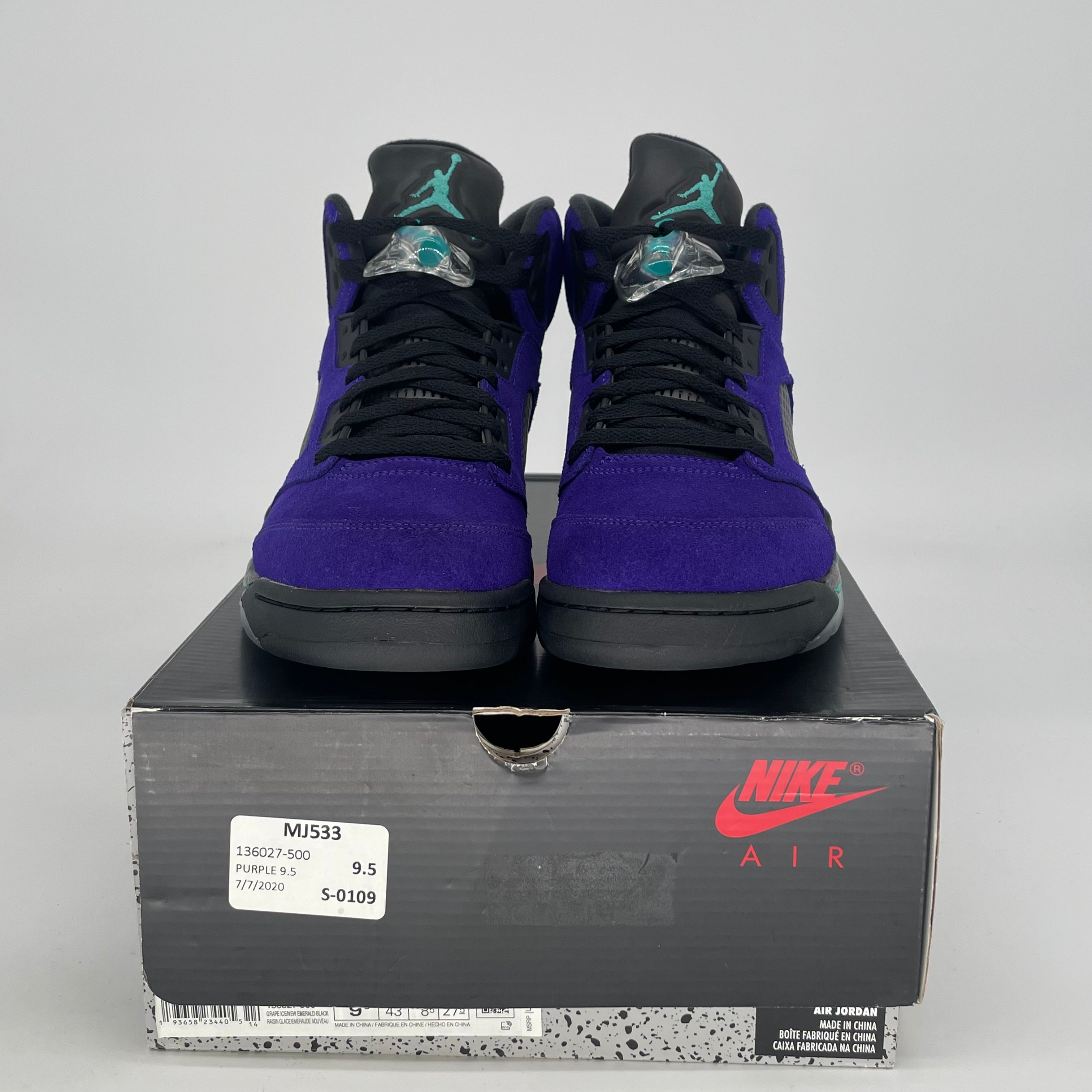 AIR JORDAN 5 ALTERNATE GRAPE 136027-500 SIZE 9.5/11W