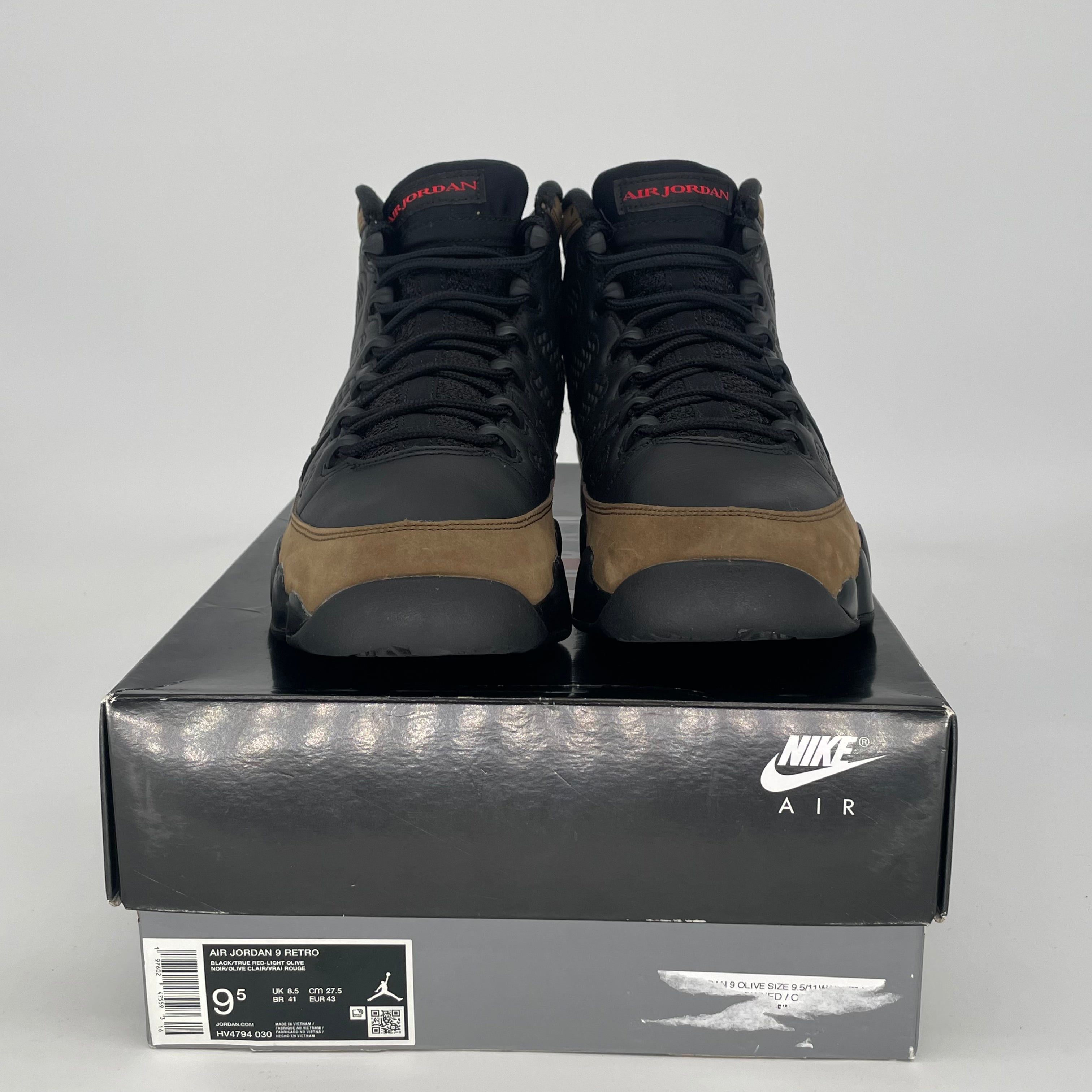 AIR JORDAN 9 OLIVE HV4794-030 SIZE 9.5/11W