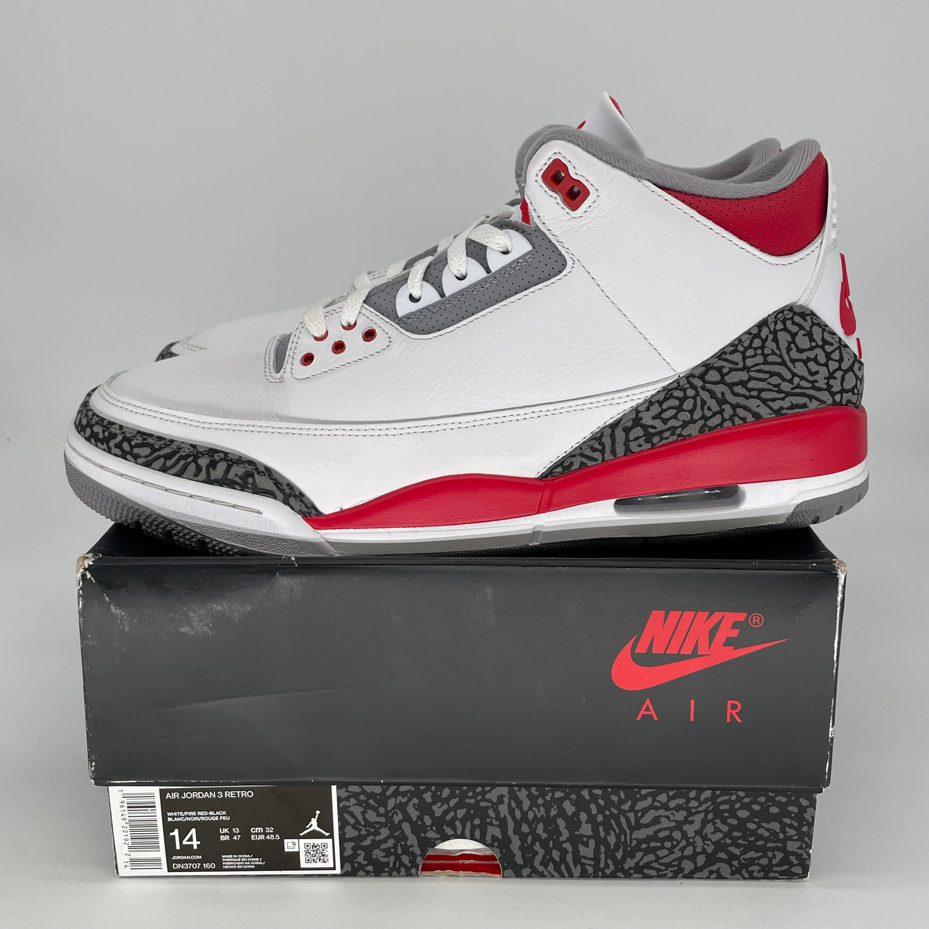 AIR JORDAN 3 FIRE RED SIZE 14 DN3707-160