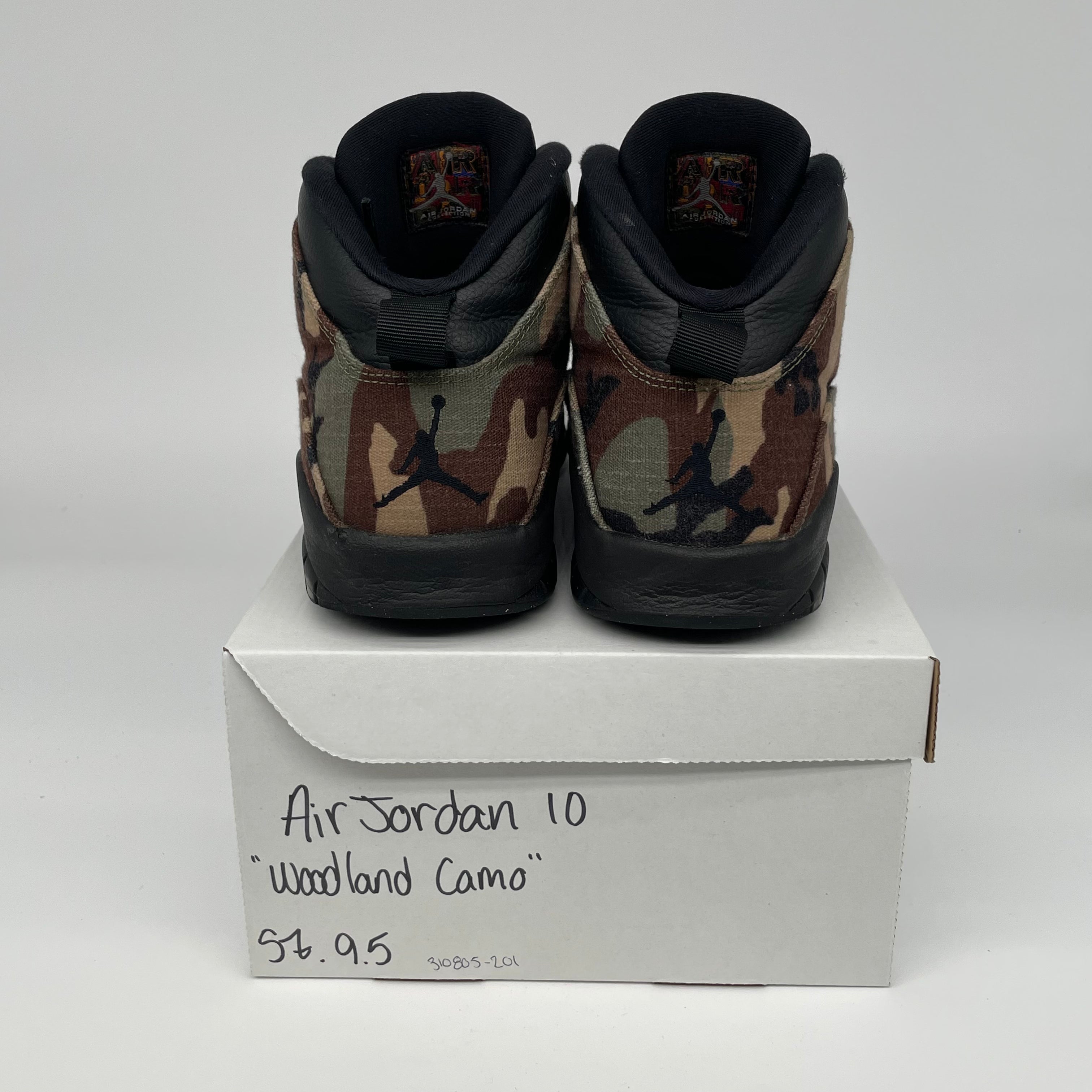 AIR JORDAN 10 WOODLAND CAMO SIZE 9.5 310805-201