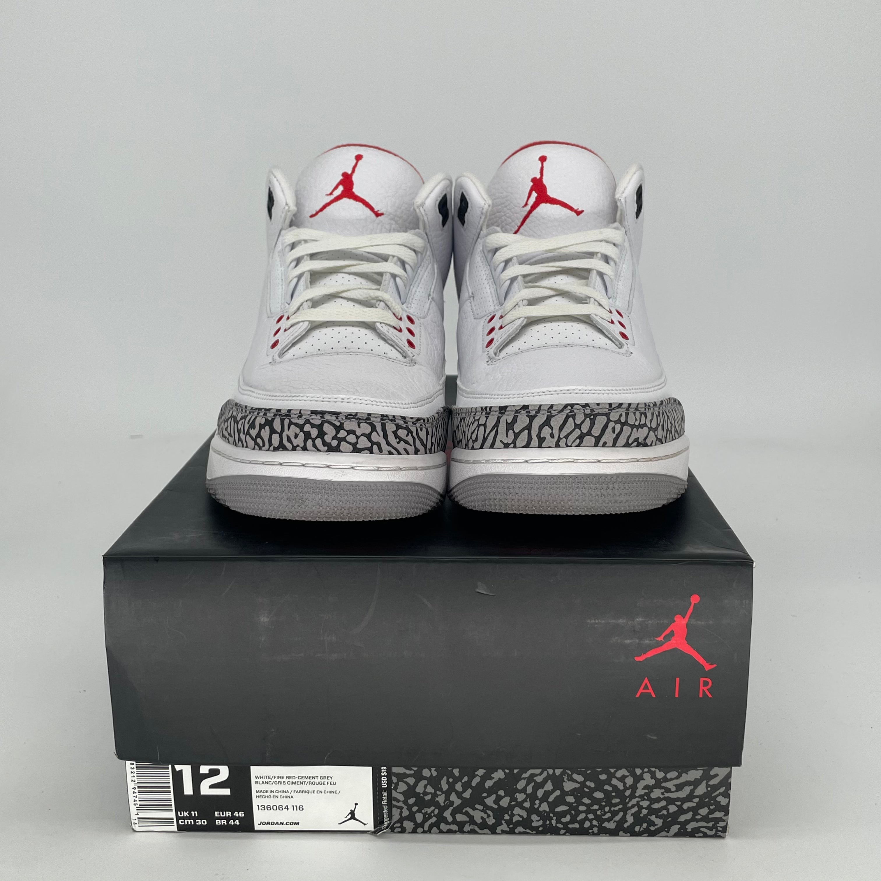 AIR JORDAN 3 HALL OF FAME 136064-116 SIZE 12/13.5W