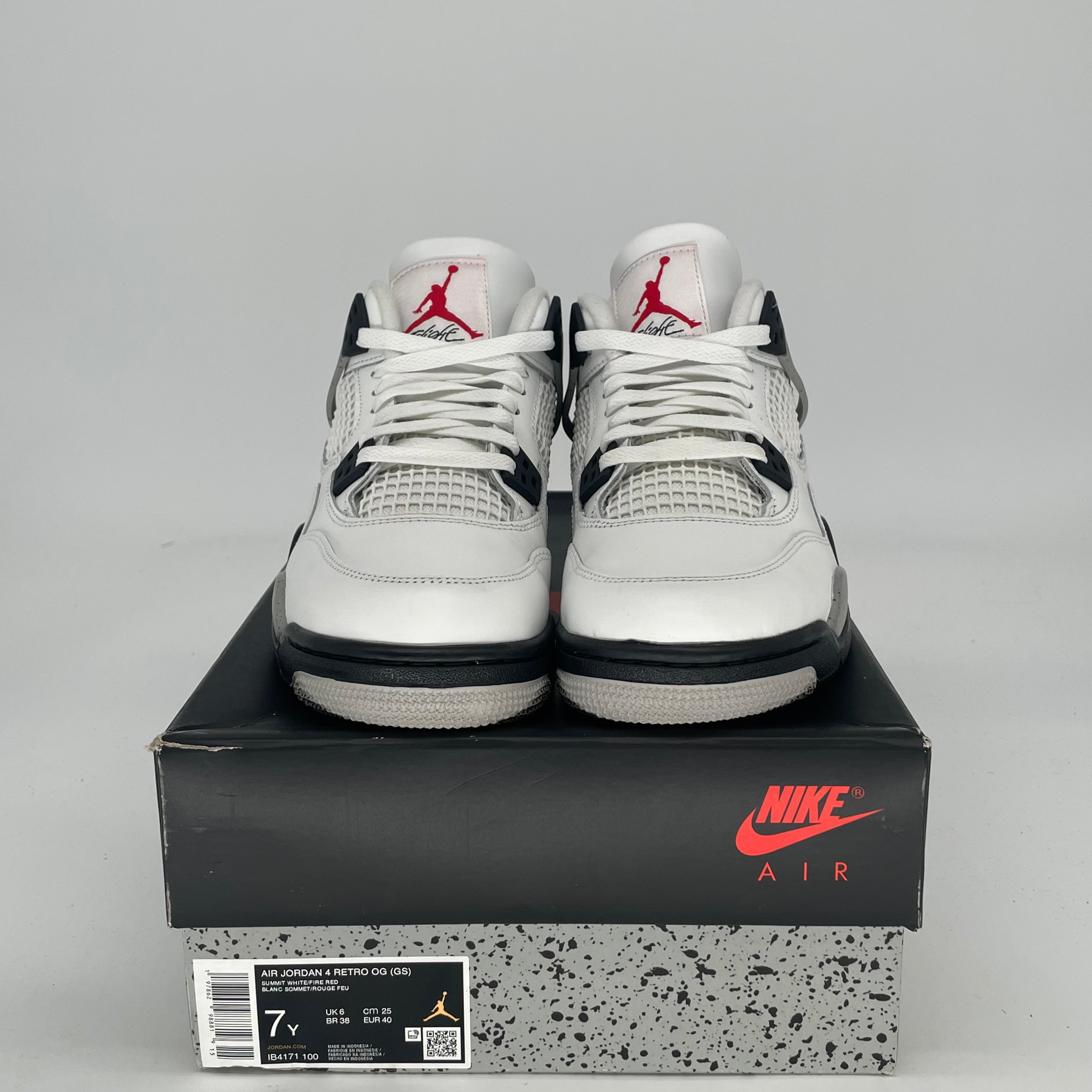 AIR JORDAN 4 WHITE CEMENT IB4171-100 SIZE 7/8.5W