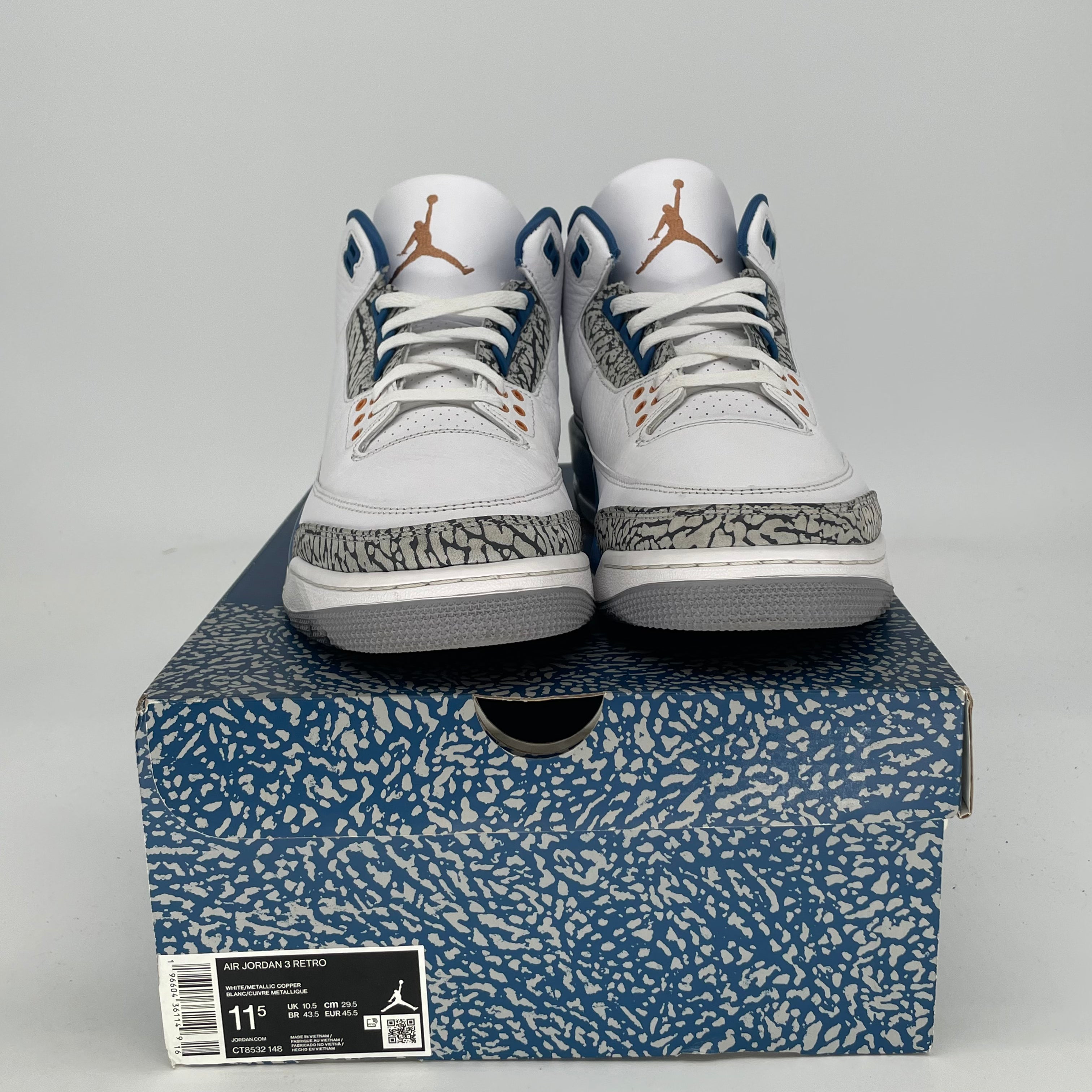 AIR JORDAN 3 WIZARDS CT8532-148 SIZE 11.5/13W