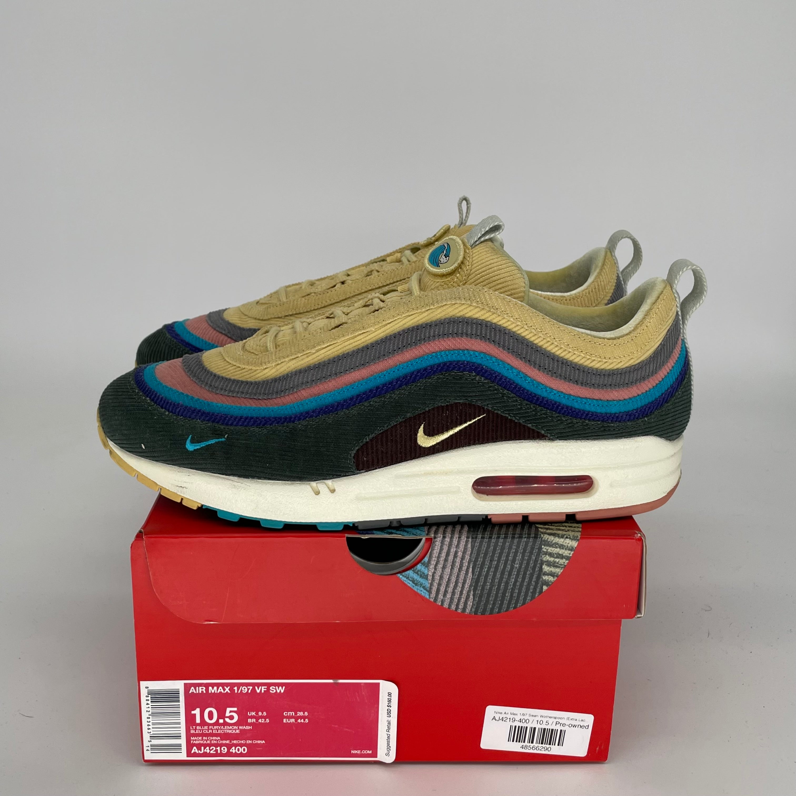 NIKE AIR MAX 97 SEAN WOTHERSPOON SIZE 10.5 AJ4219-400