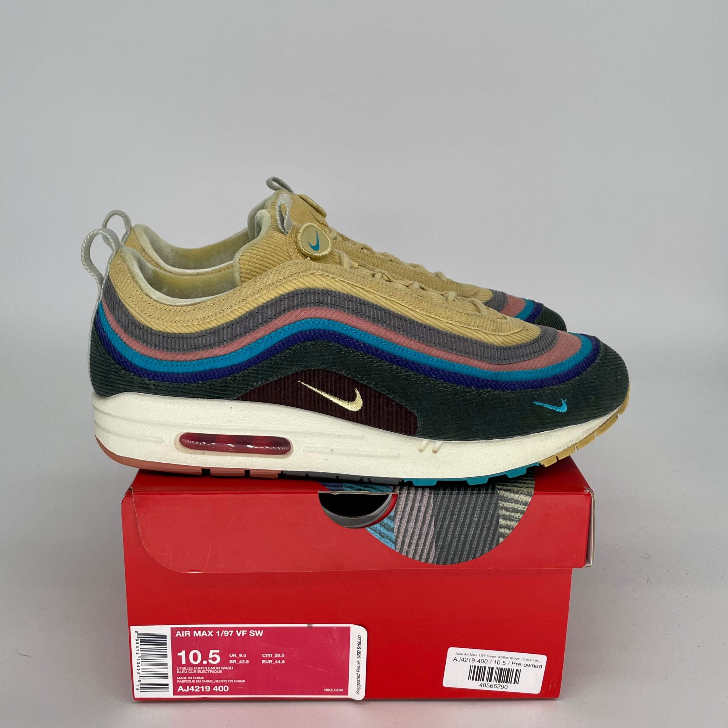 NIKE AIR MAX 97 SEAN WOTHERSPOON SIZE 10.5 AJ4219-400