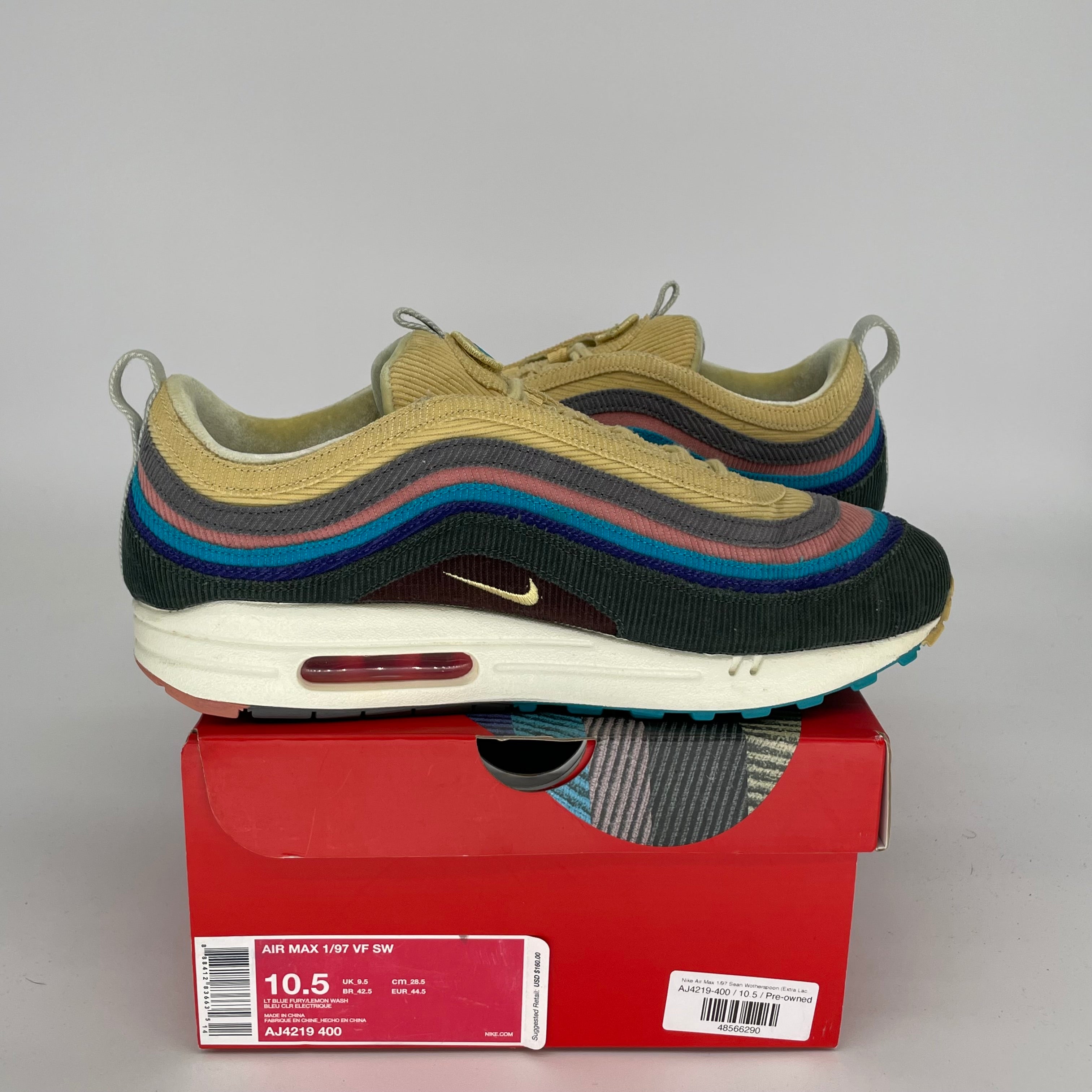 NIKE AIR MAX 97 SEAN WOTHERSPOON SIZE 10.5 AJ4219-400