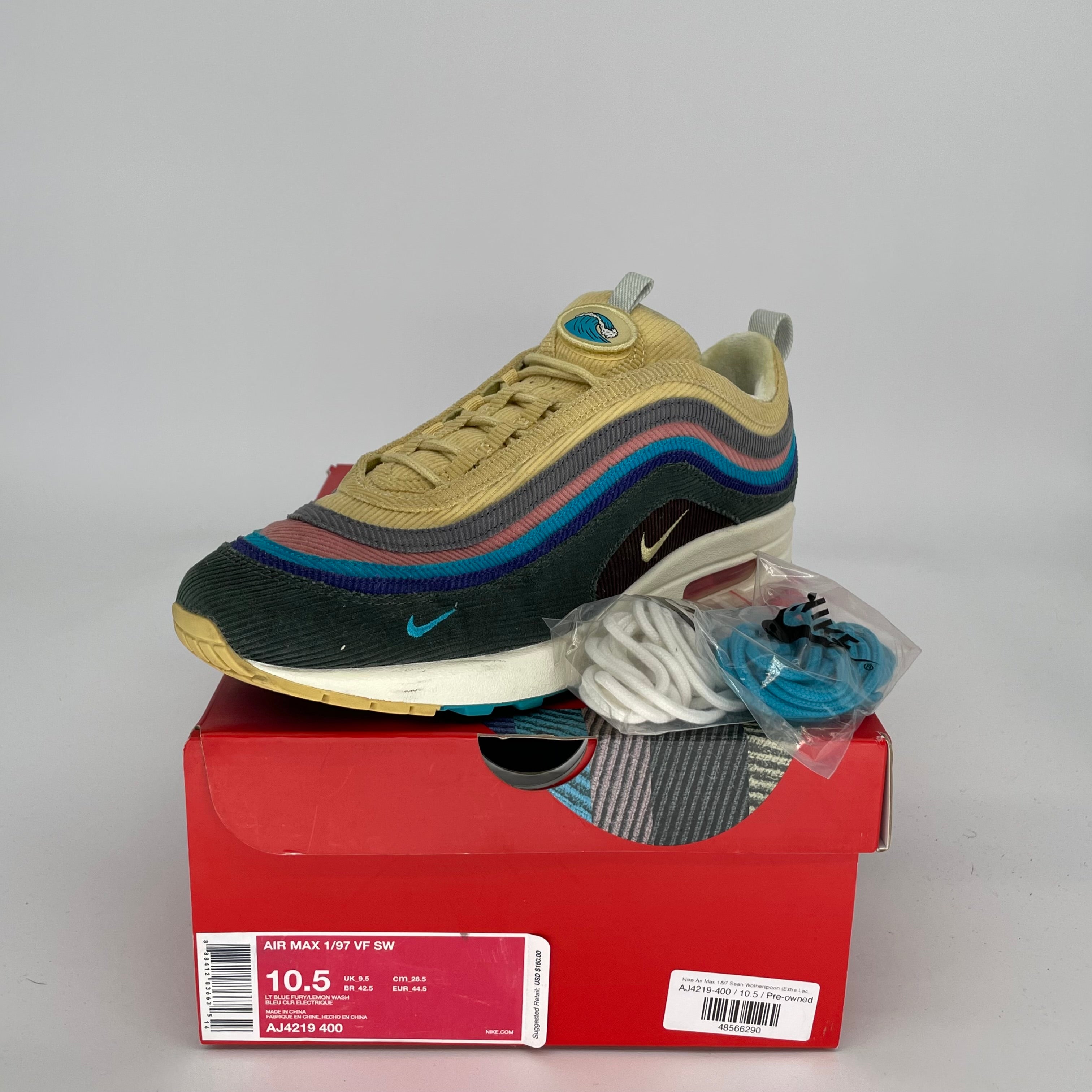 NIKE AIR MAX 97 SEAN WOTHERSPOON SIZE 10.5 AJ4219-400