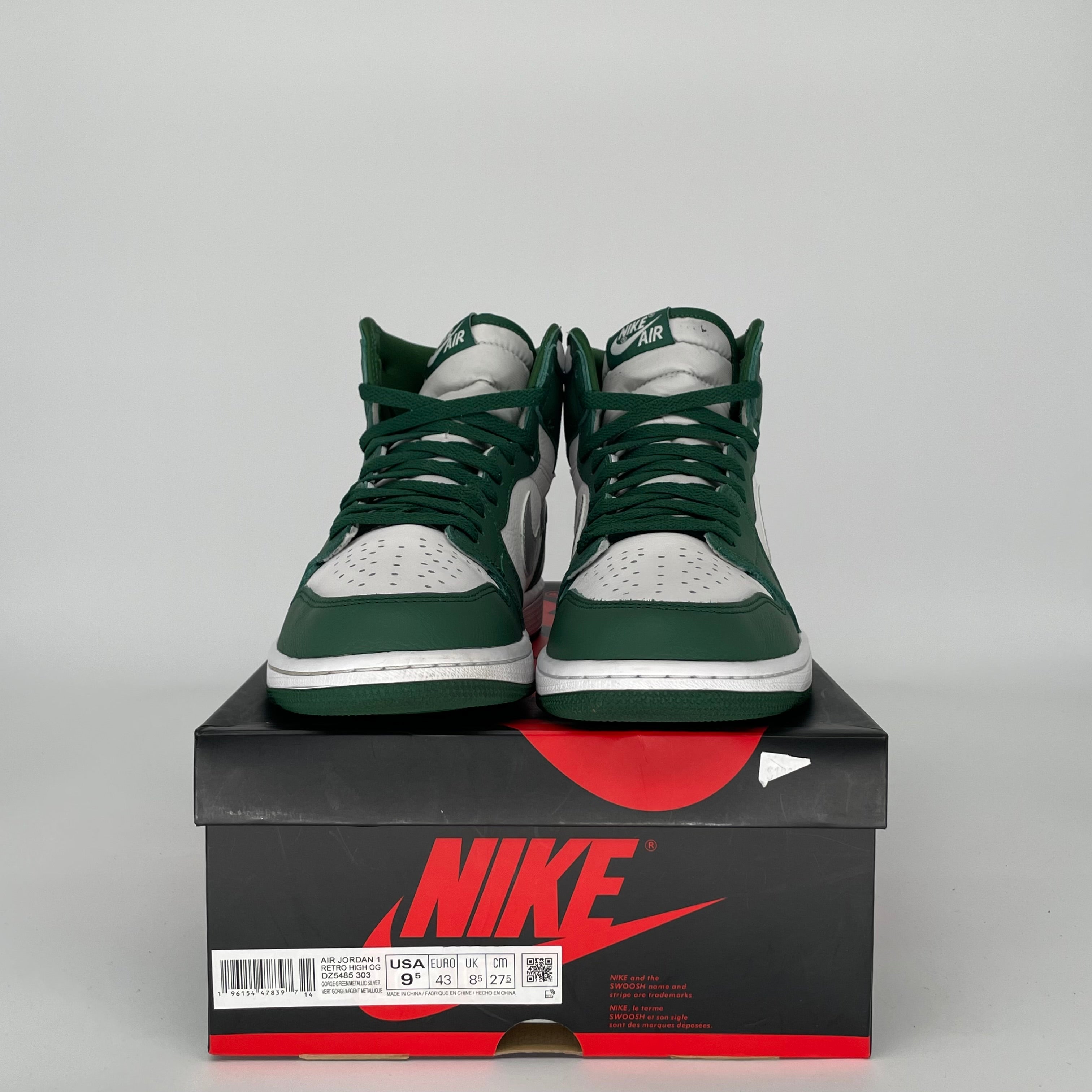 AIR JORDAN 1 GORGE GREEN SIZE 9.5 DZ5485-303