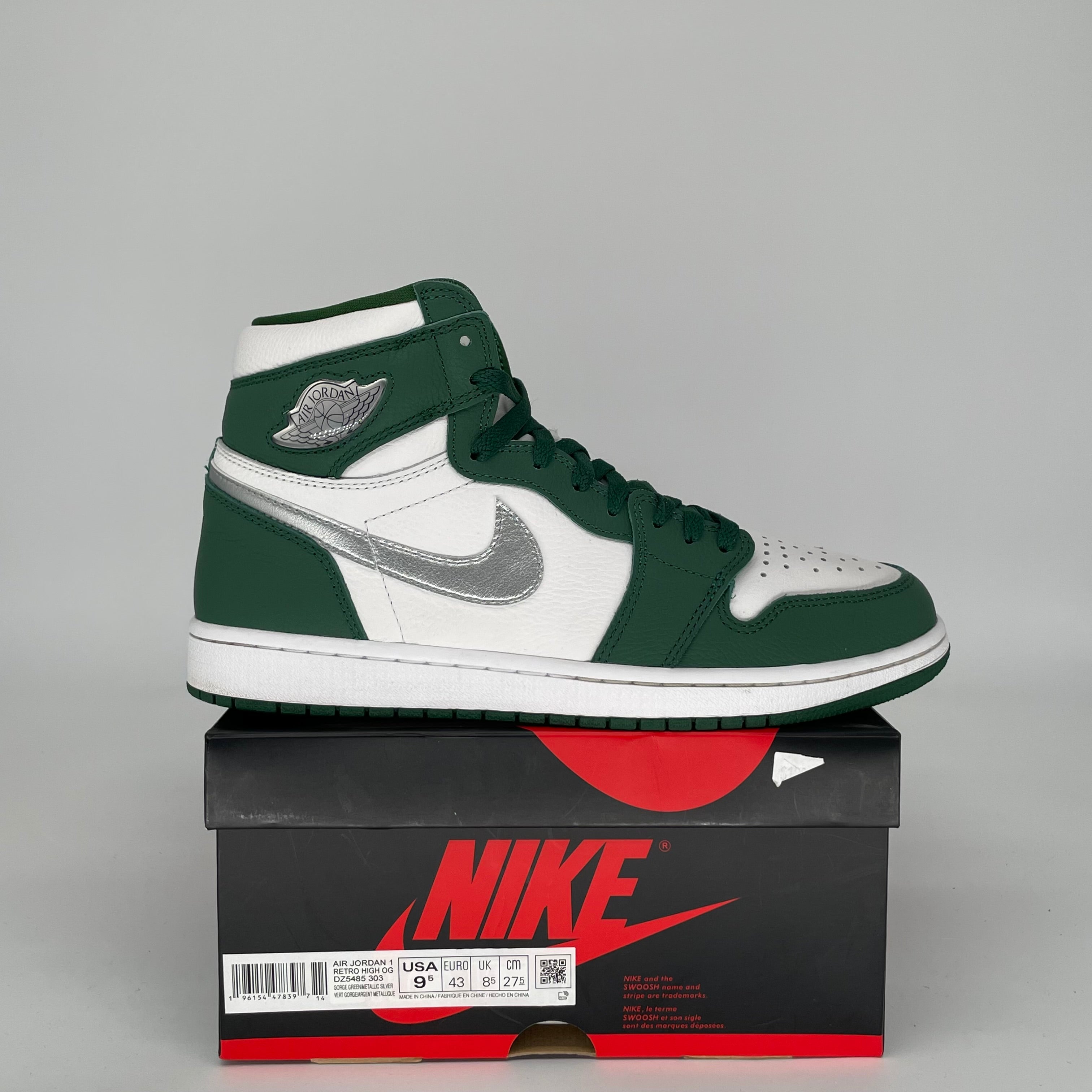 AIR JORDAN 1 GORGE GREEN SIZE 9.5 DZ5485-303